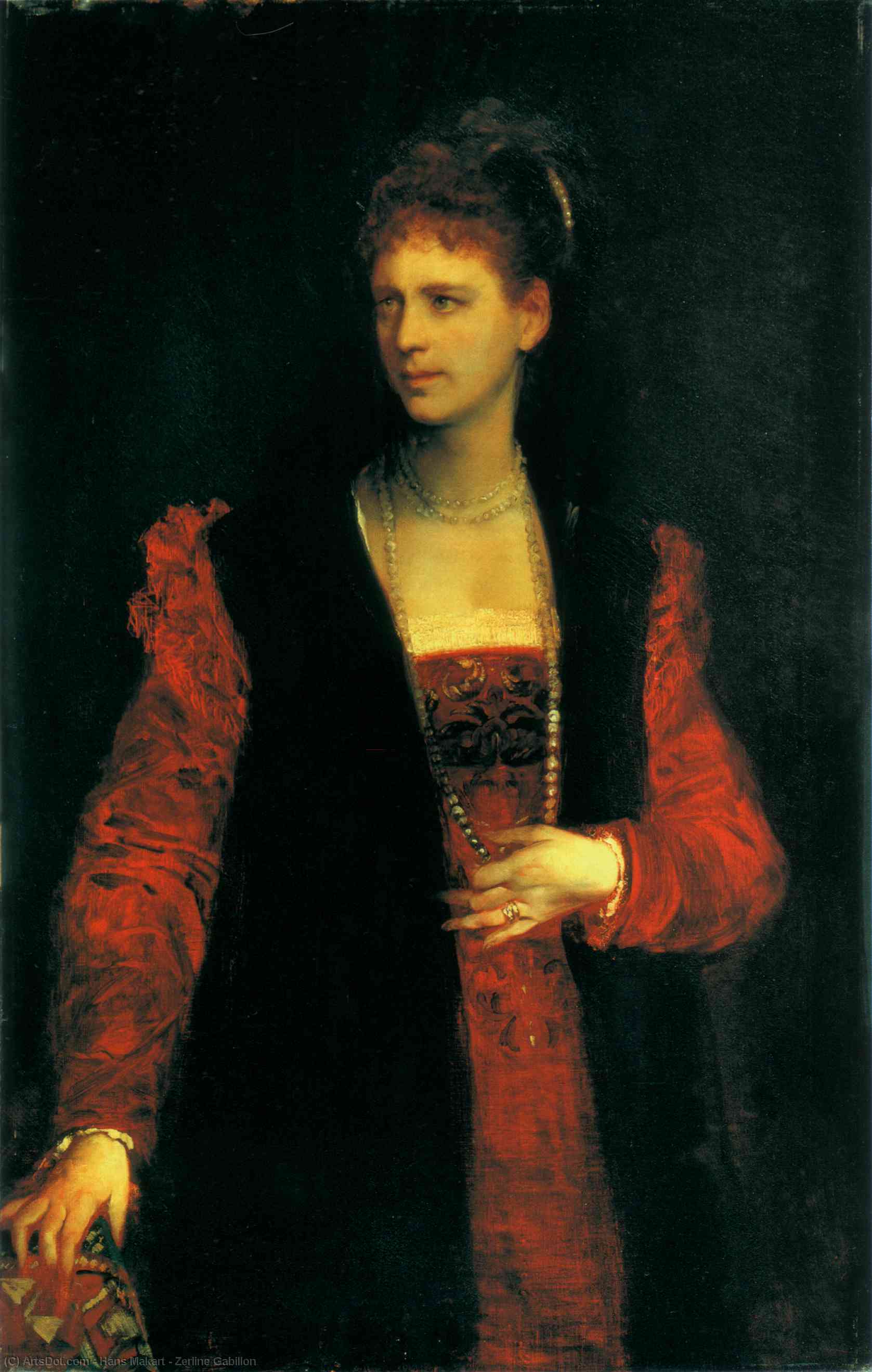 Order Paintings Reproductions Zerline Gabillon by Hans Makart (1840-1884, Austria) | ArtsDot.com