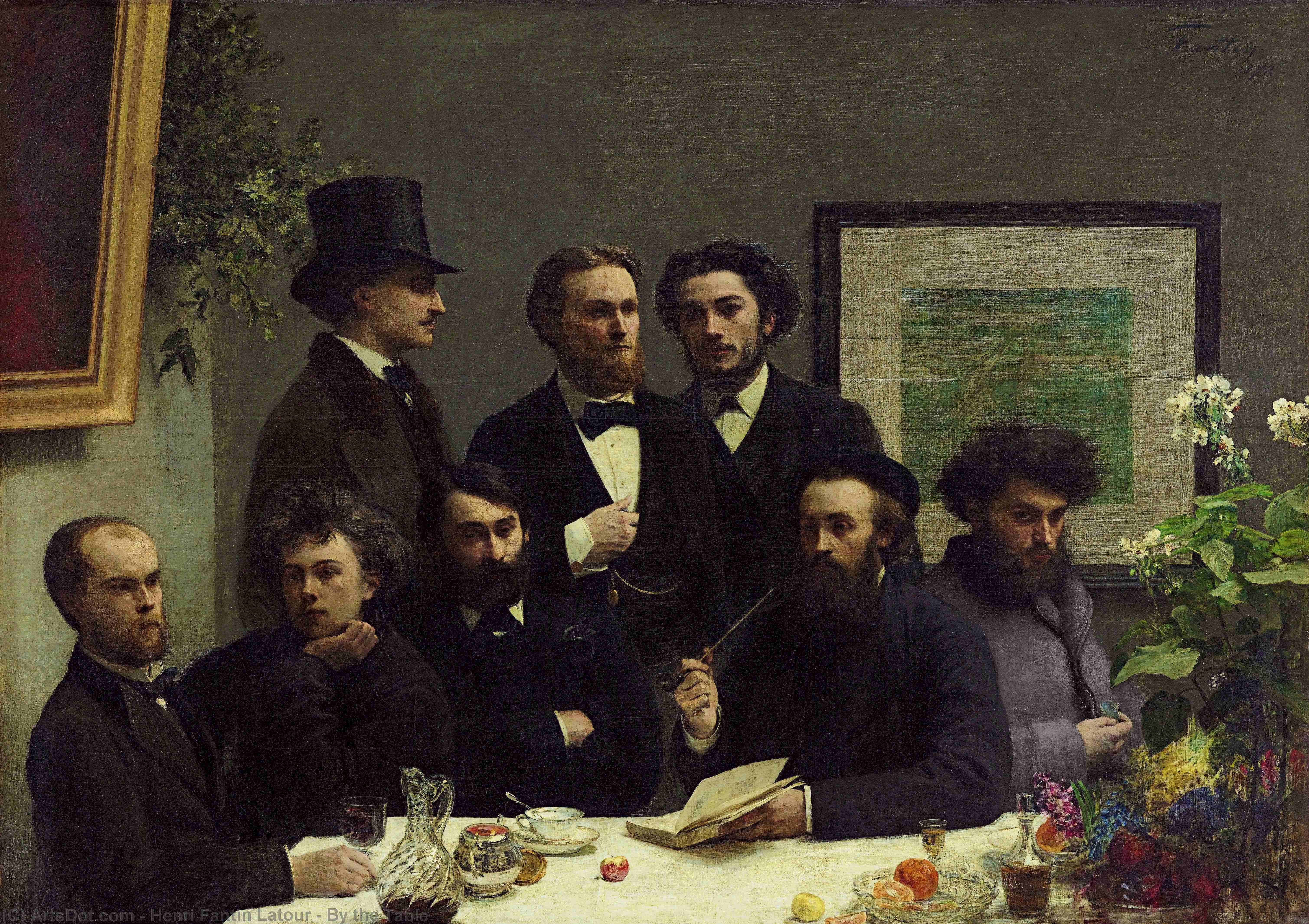 Order Artwork Replica By the Table, 1872 by Henri Fantin Latour (1836-1904, France) | ArtsDot.com