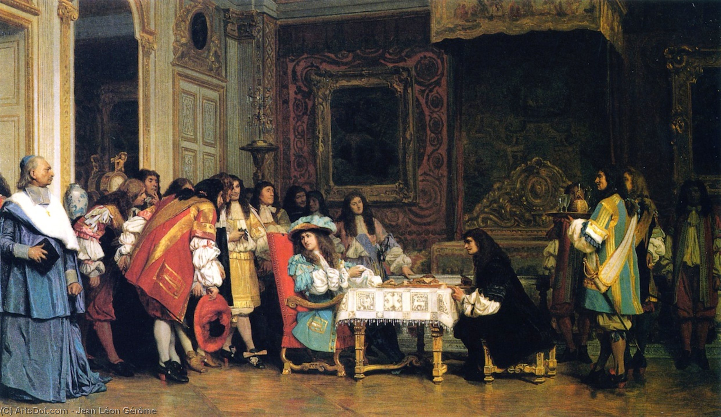 Order Oil Painting Replica Louis XIV and Moliere, 1862 by Jean Léon Gérôme (1824-1904, France) | ArtsDot.com
