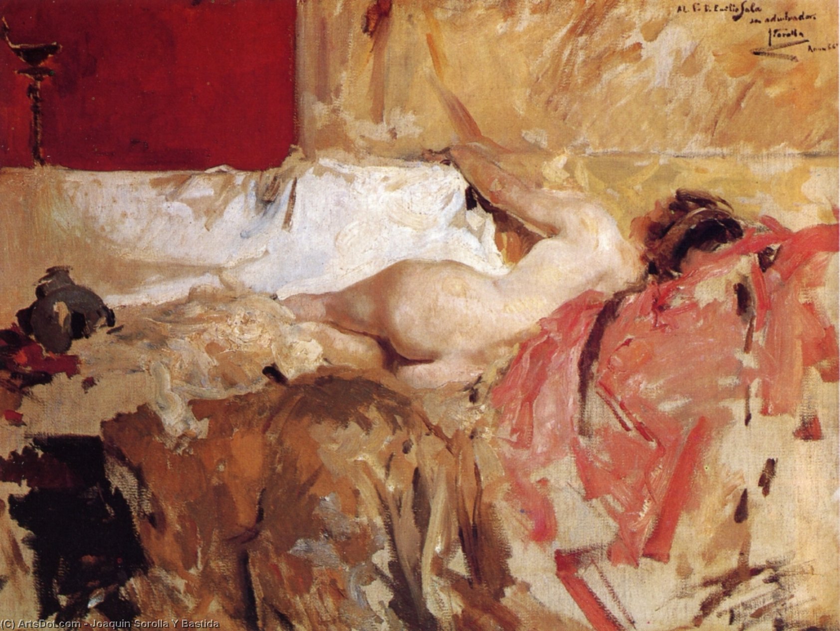 Order Oil Painting Replica Bacchante by Joaquin Sorolla Y Bastida (1863-1923, Spain) | ArtsDot.com