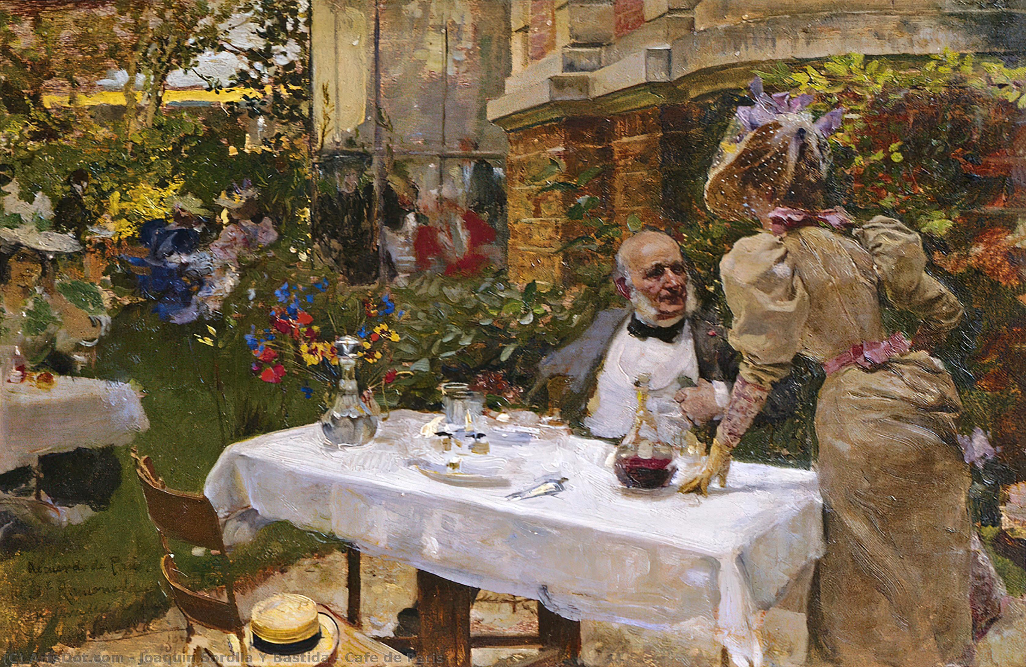Order Art Reproductions Cafe de Paris by Joaquin Sorolla Y Bastida (1863-1923, Spain) | ArtsDot.com