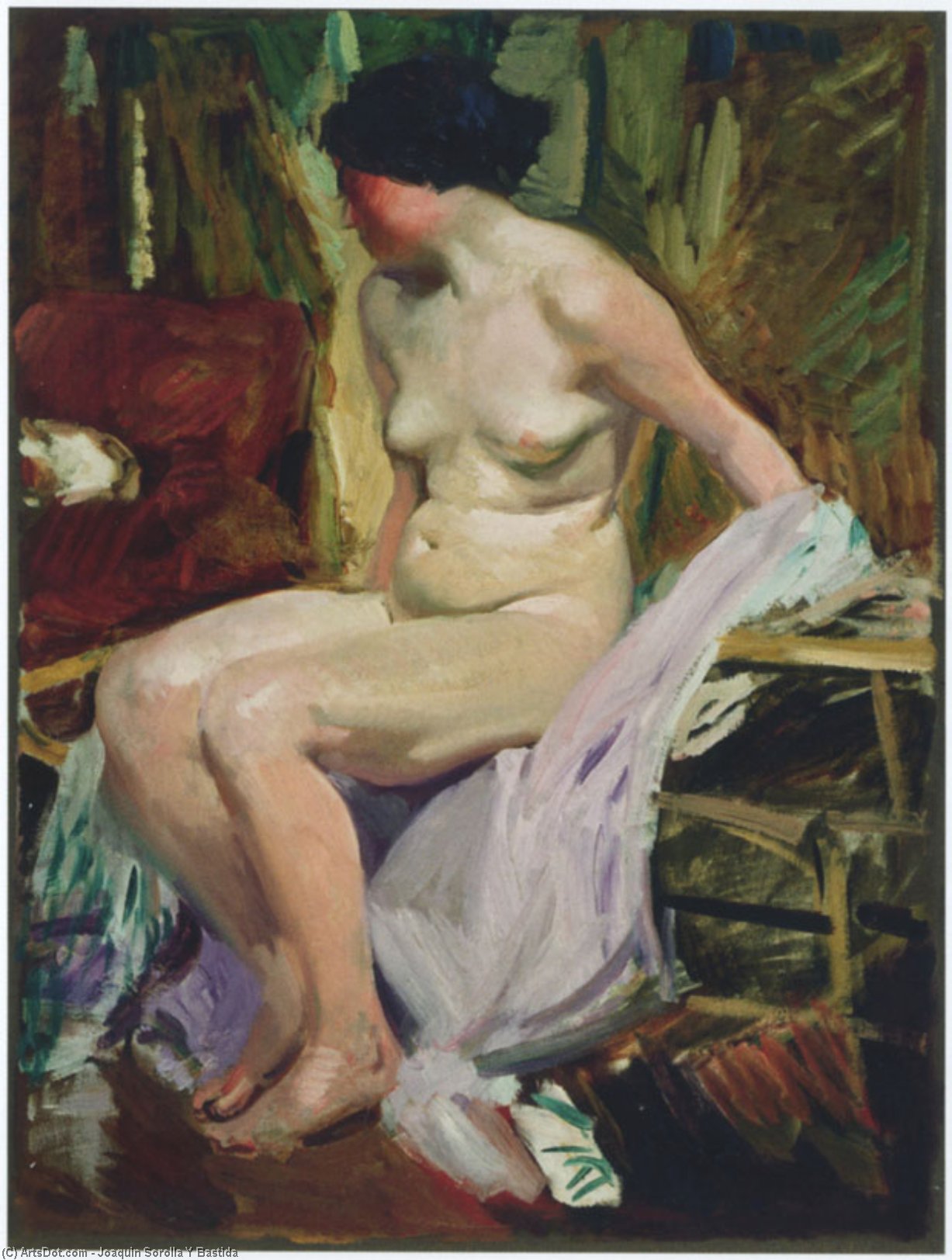 Order Art Reproductions Female nude, 1916 by Joaquin Sorolla Y Bastida (1863-1923, Spain) | ArtsDot.com