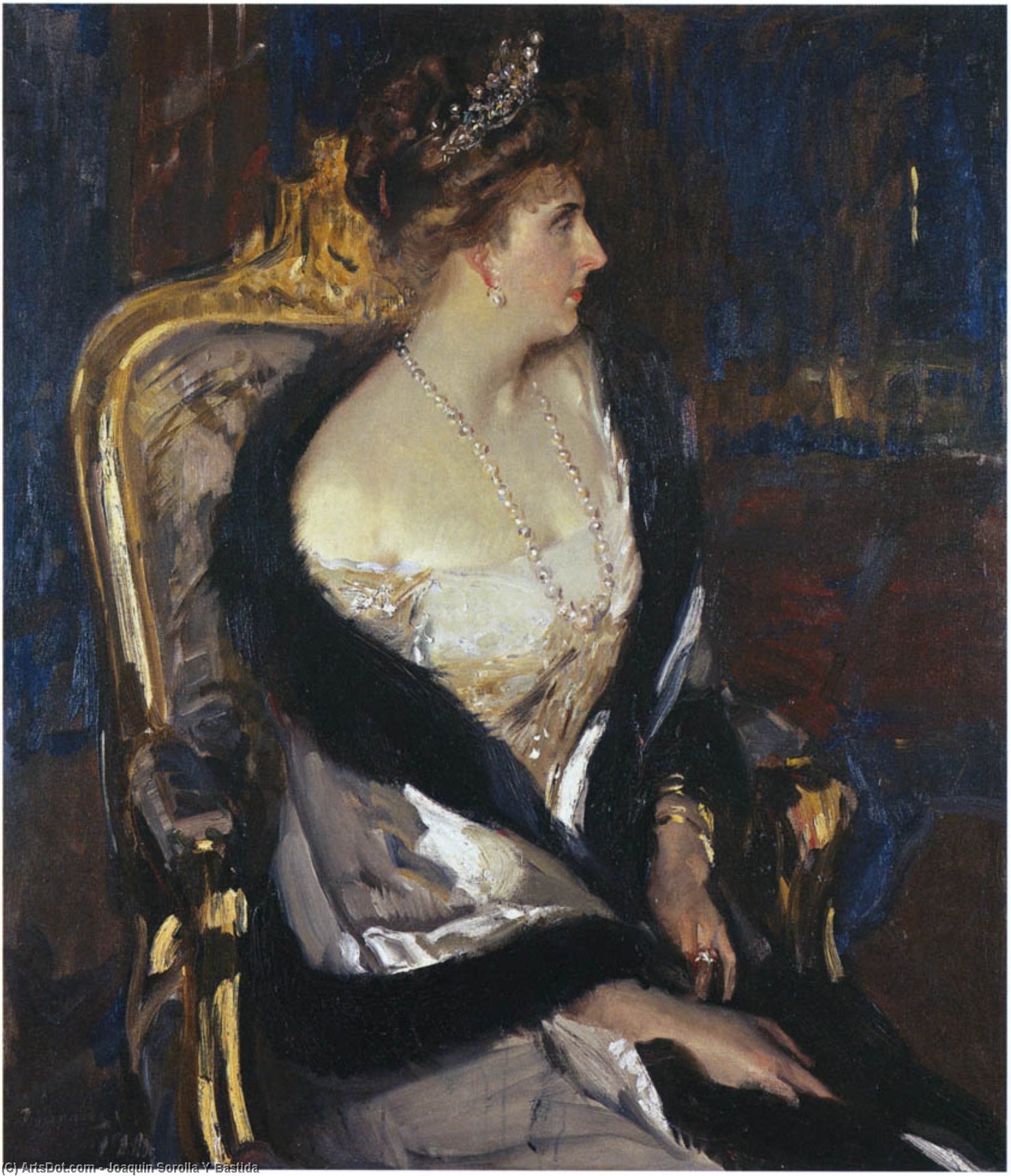 Order Art Reproductions Queen Victoria Eugenia of Spain, 1911 by Joaquin Sorolla Y Bastida (1863-1923, Spain) | ArtsDot.com