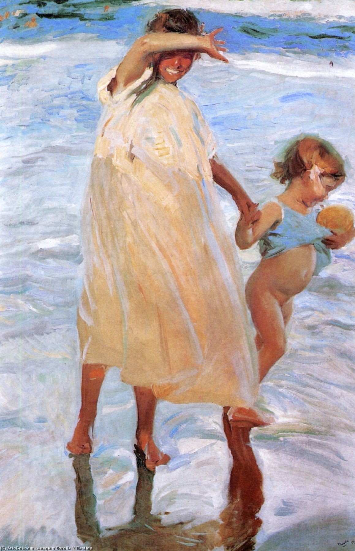 Order Paintings Reproductions The Two Sisters, 1909 by Joaquin Sorolla Y Bastida (1863-1923, Spain) | ArtsDot.com