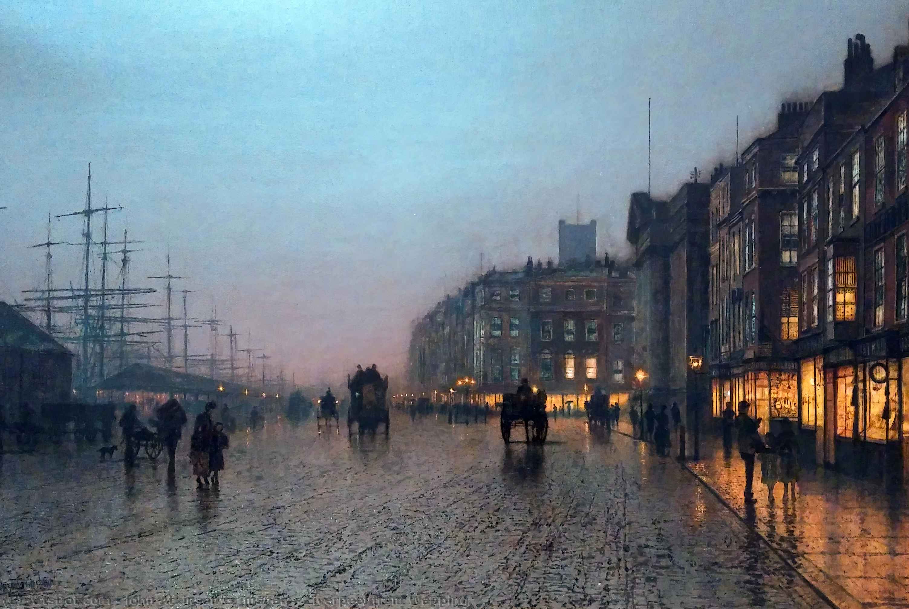 Order Oil Painting Replica Liverpool from Wapping, 1875 by John Atkinson Grimshaw (1836-1893, United Kingdom) | ArtsDot.com