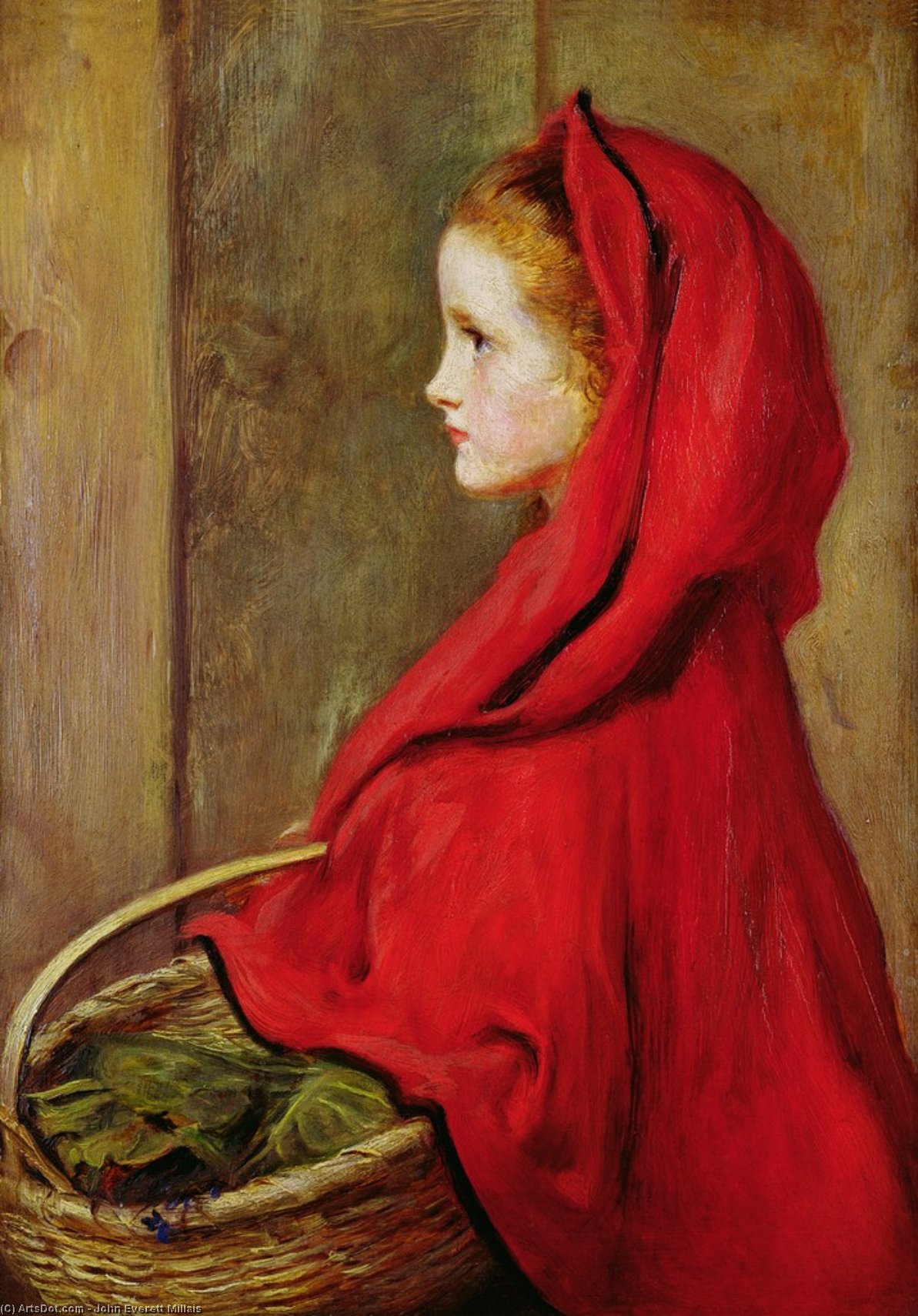 Buy Museum Art Reproductions Red Riding Hood by John Everett Millais | ArtsDot.com