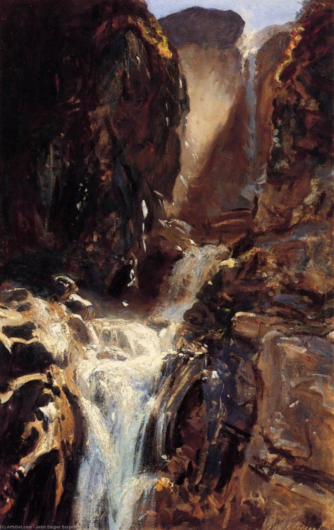 Order Artwork Replica A Waterfall, 1910 by John Singer Sargent (1856-1925, Italy) | ArtsDot.com
