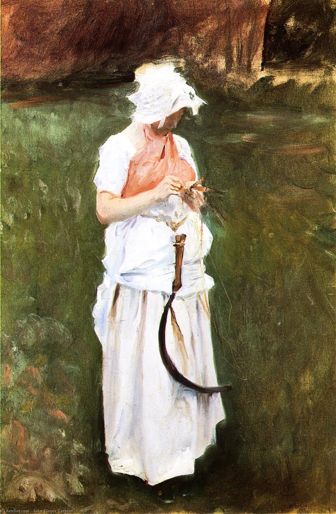 Order Oil Painting Replica Girl with a Sickle, 1885 by John Singer Sargent (1856-1925, Italy) | ArtsDot.com
