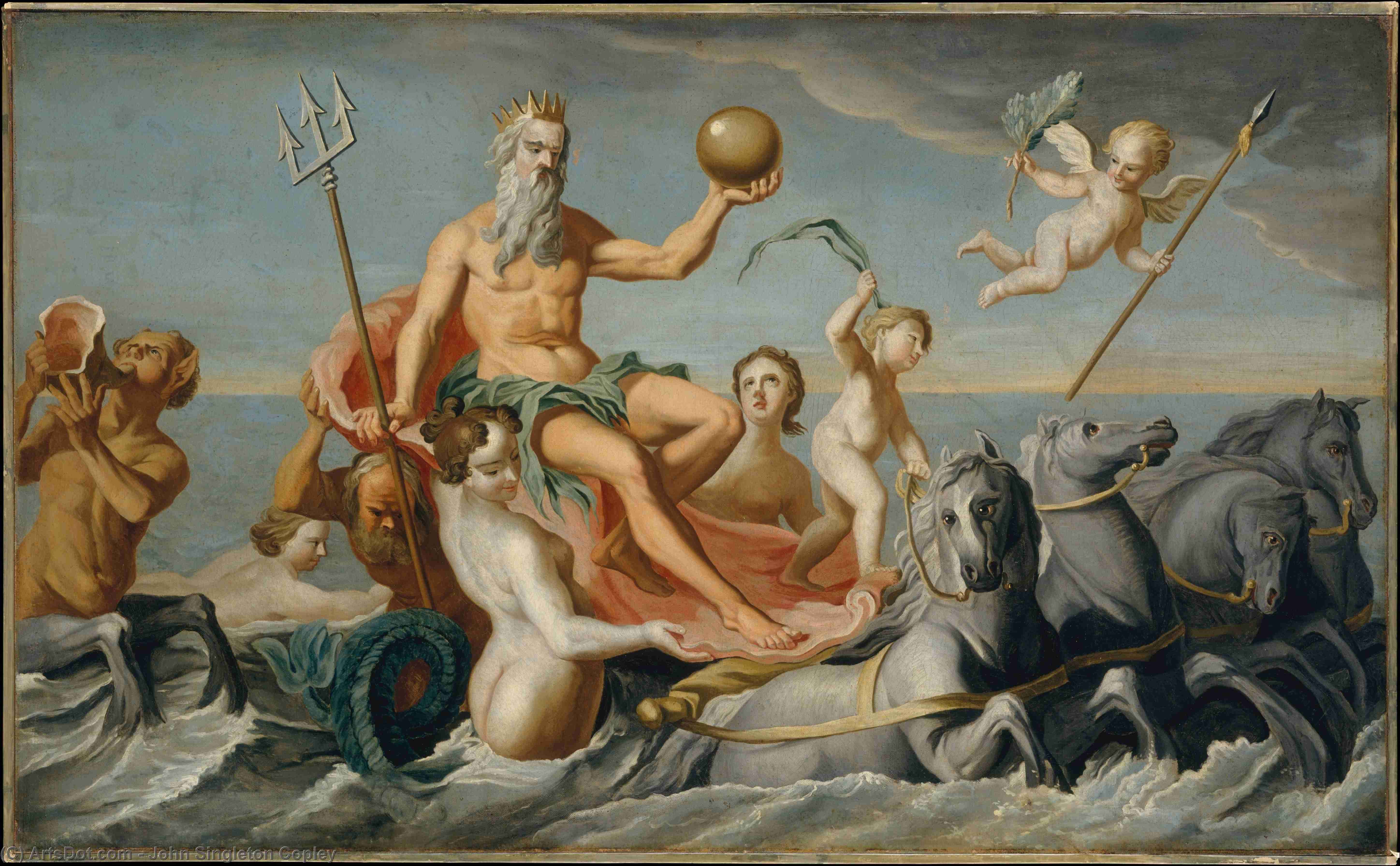 Buy Museum Art Reproductions The Return of Neptune, 1754 by John Singleton Copley (1738-1815, United Kingdom) | ArtsDot.com