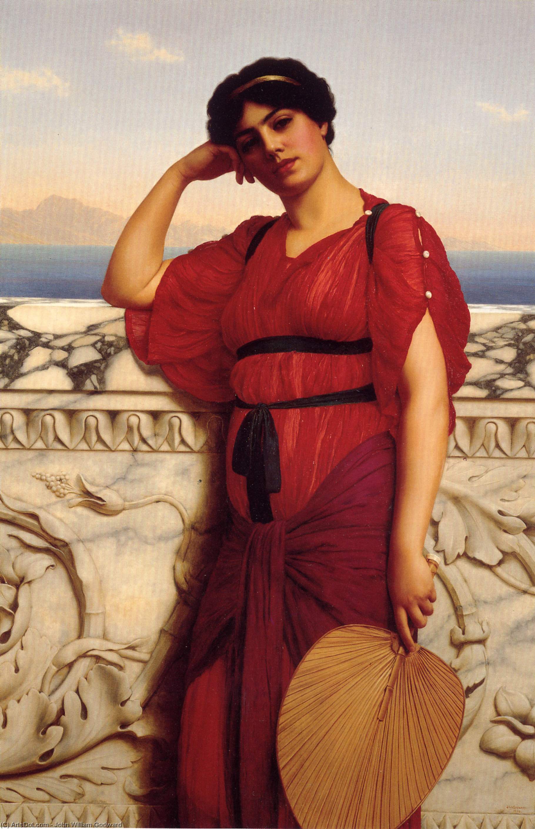 Order Paintings Reproductions A Classical Lady, 1908 by John William Godward | ArtsDot.com