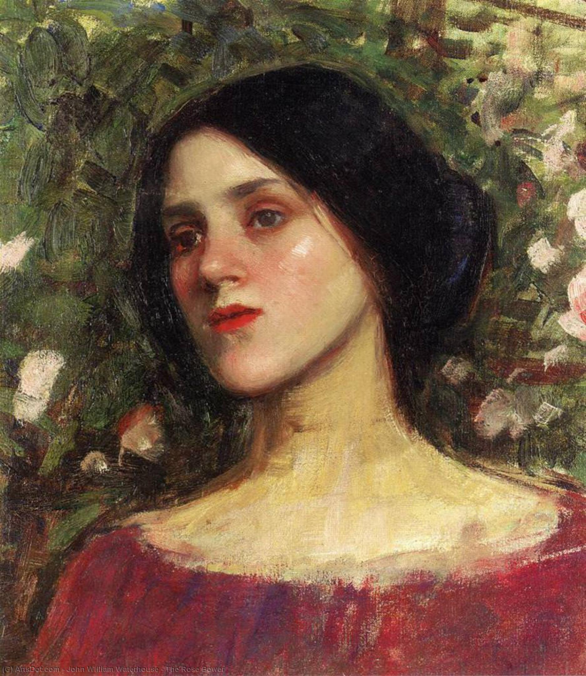 Order Oil Painting Replica The Rose Bower by John William Waterhouse (1849-1917, Italy) | ArtsDot.com