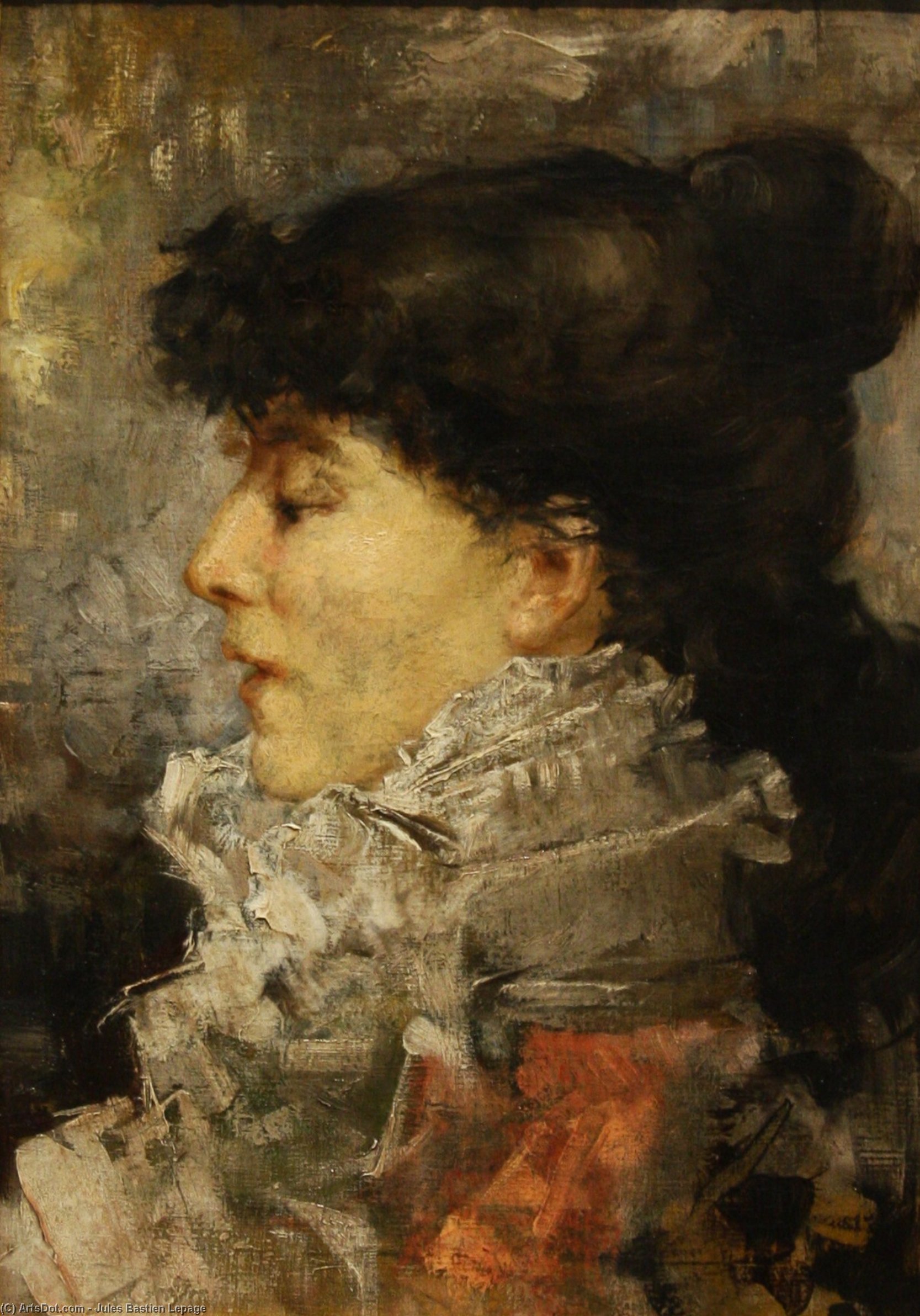 Buy Museum Art Reproductions Sarah Bernhardt by Jules Bastien Lepage (1848-1884, France) | ArtsDot.com