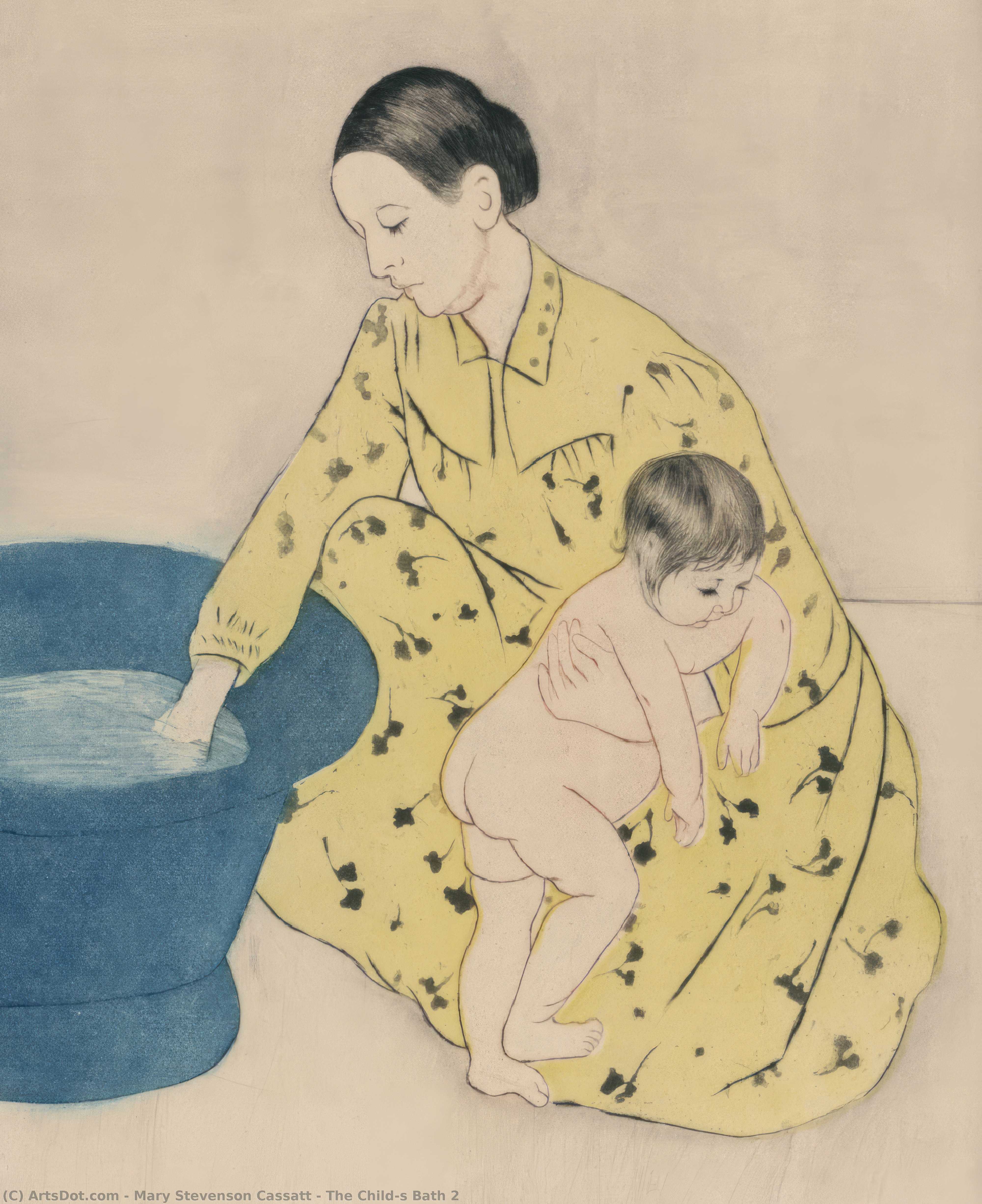 Order Oil Painting Replica The Child`s Bath 2 by Mary Stevenson Cassatt (1843-1926, United States) | ArtsDot.com