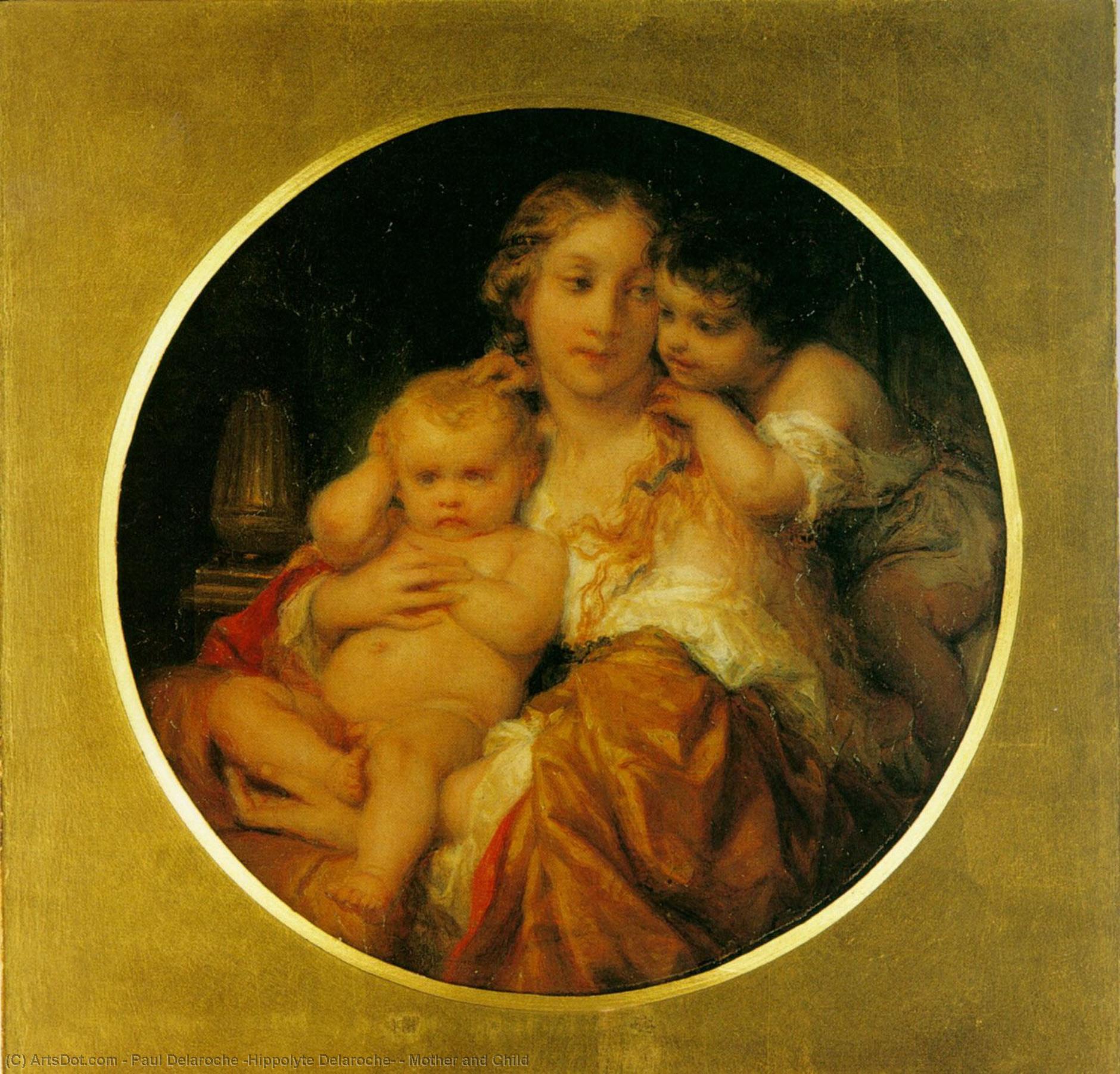 Order Oil Painting Replica Mother and Child by Paul Delaroche (Hippolyte Delaroche) (1797-1856, France) | ArtsDot.com