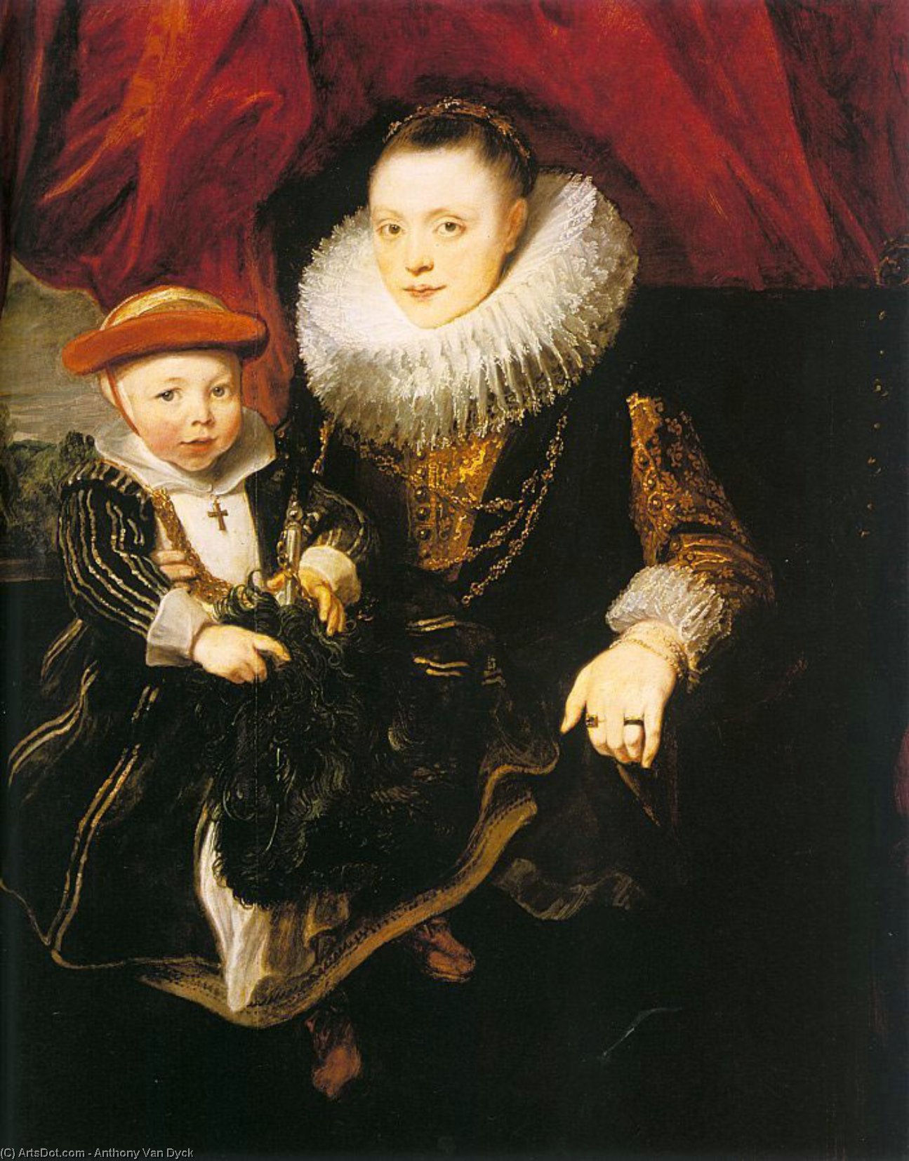 Order Art Reproductions Young Woman with a Child by Anthony Van Dyck (1599-1641, Belgium) | ArtsDot.com