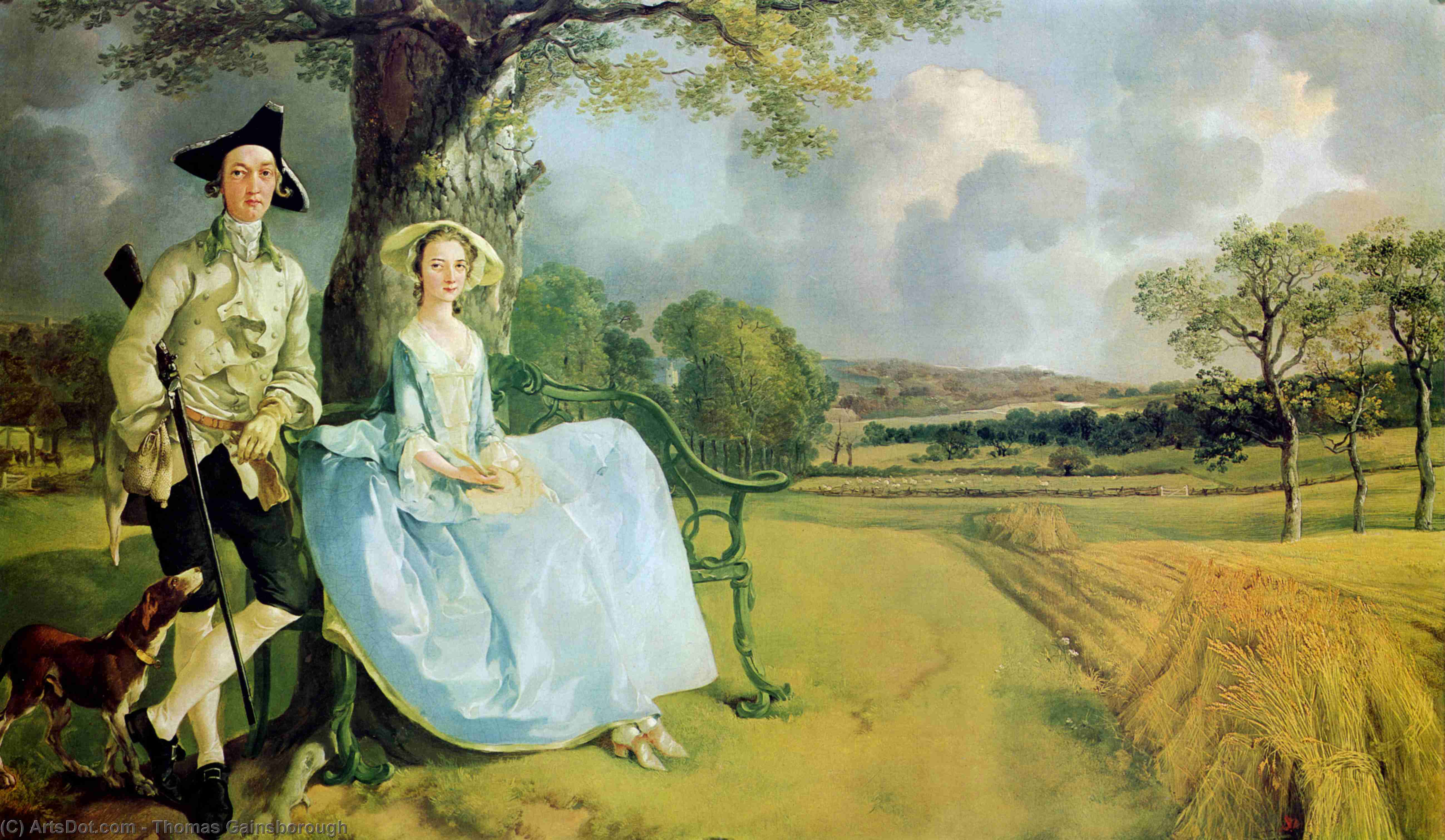 Order Art Reproductions Mr. and Mrs. Andrews, 1749 by Thomas Gainsborough (1727-1788, United Kingdom) | ArtsDot.com