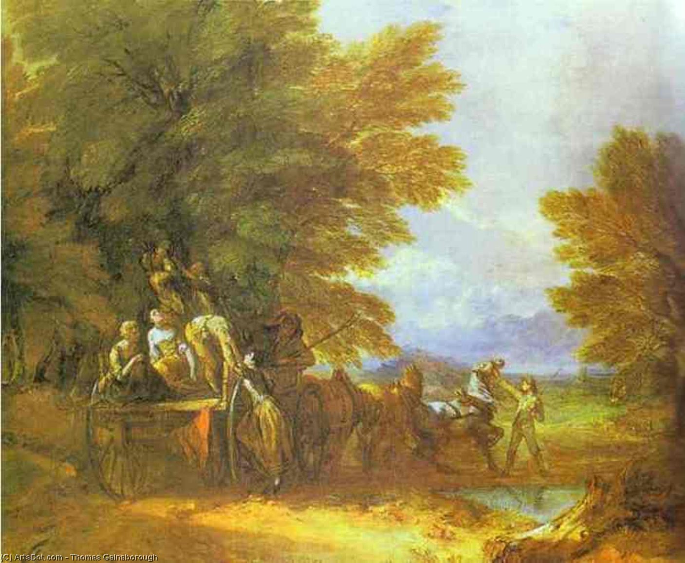 Order Paintings Reproductions The Harvest Wagon, 1767 by Thomas Gainsborough (1727-1788, United Kingdom) | ArtsDot.com