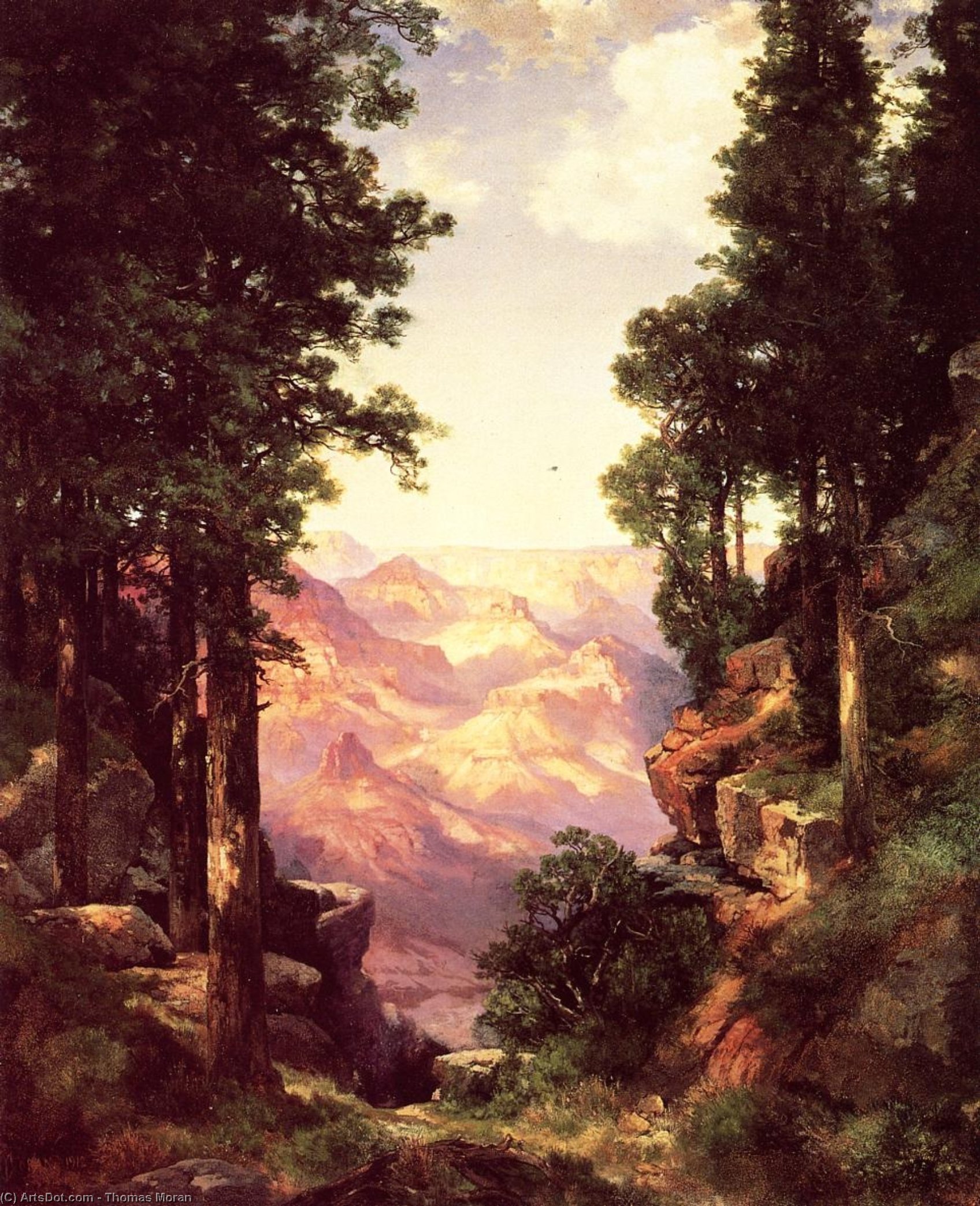 Buy Museum Art Reproductions Grand Canyon, 1912 by Thomas Moran (1837-1926, United Kingdom) | ArtsDot.com