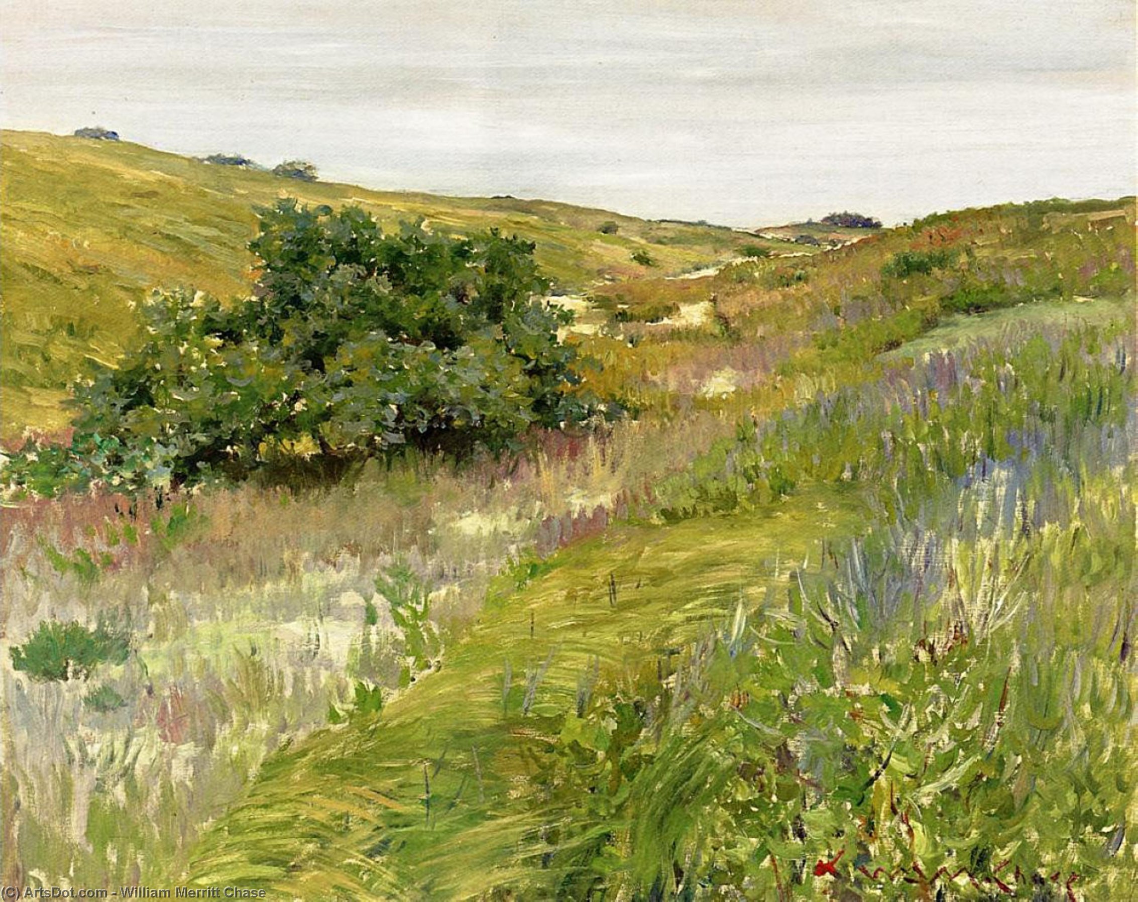 Order Paintings Reproductions Landscape, Shinnecock Hills, 1900 by William Merritt Chase (1849-1916, United States) | ArtsDot.com