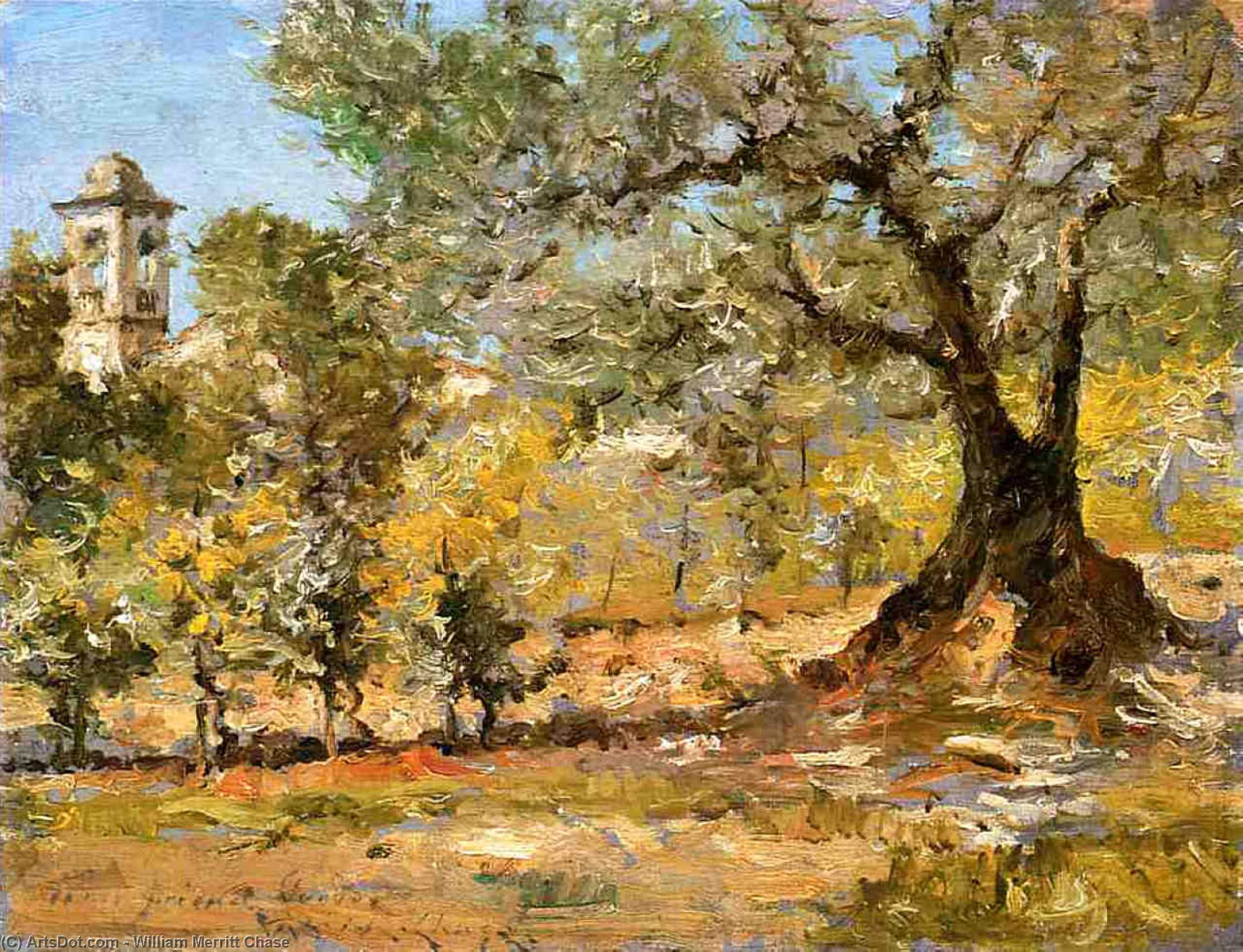 Buy Museum Art Reproductions Olive Trees, Florence, 1911 by William Merritt Chase (1849-1916, United States) | ArtsDot.com