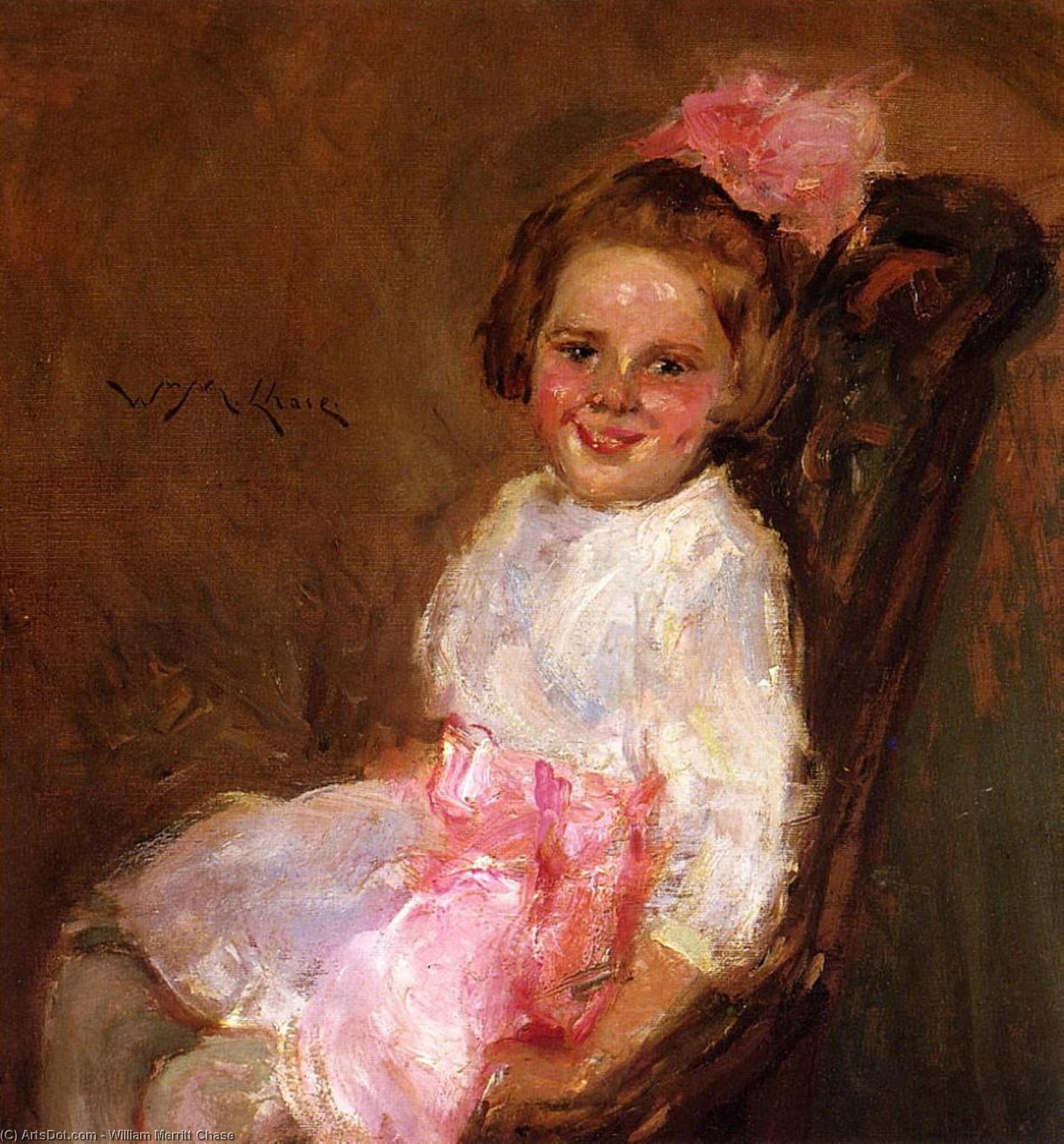 Order Oil Painting Replica Portrait of Helen, Daughter of the Artist, 1900 by William Merritt Chase (1849-1916, United States) | ArtsDot.com