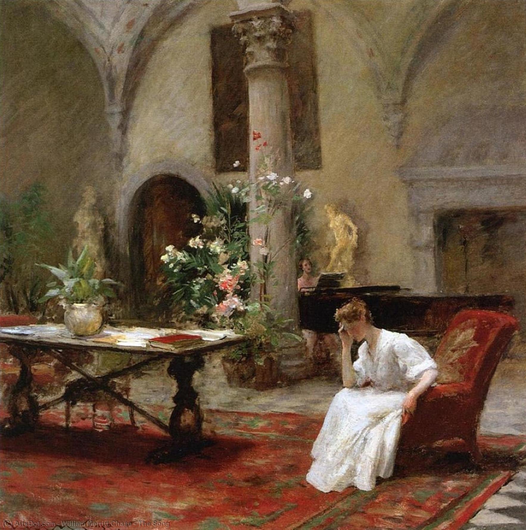 Buy Museum Art Reproductions The Song, 1907 by William Merritt Chase (1849-1916, United States) | ArtsDot.com