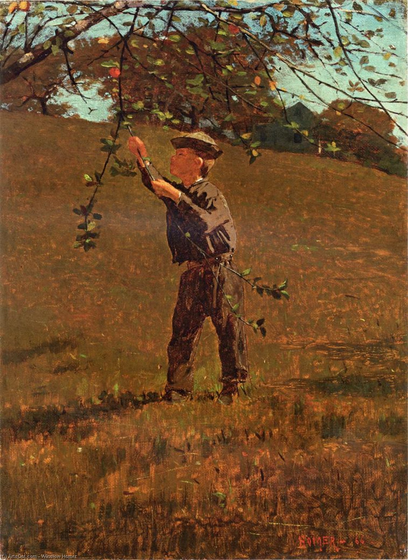 Order Paintings Reproductions Green Apples, 1866 by Winslow Homer (1836-1910, United States) | ArtsDot.com
