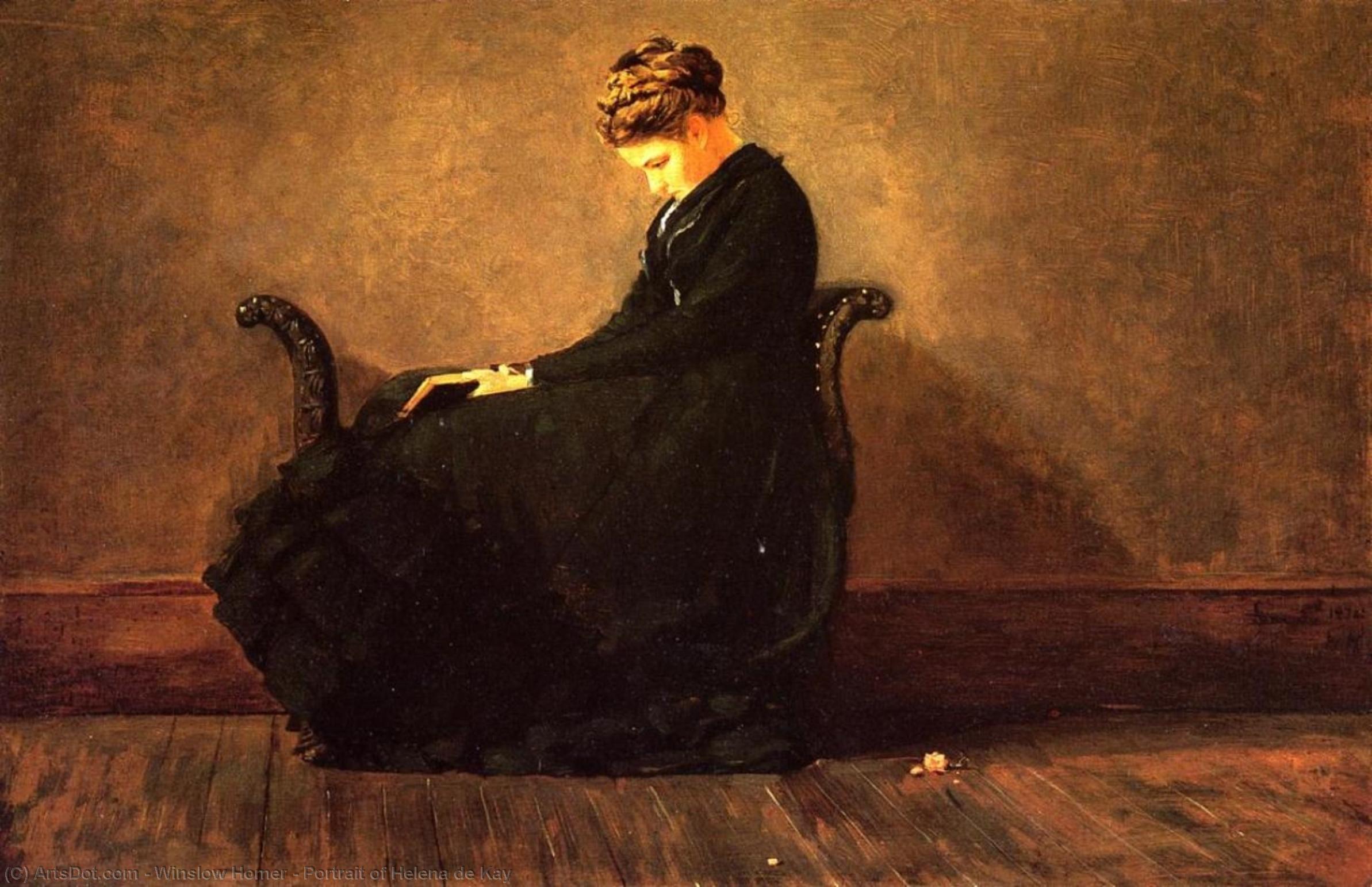 顺序 藝術再現 海伦娜·德·凯的肖像, 1871 通过 Winslow Homer (1836-1910, United States) | ArtsDot.com