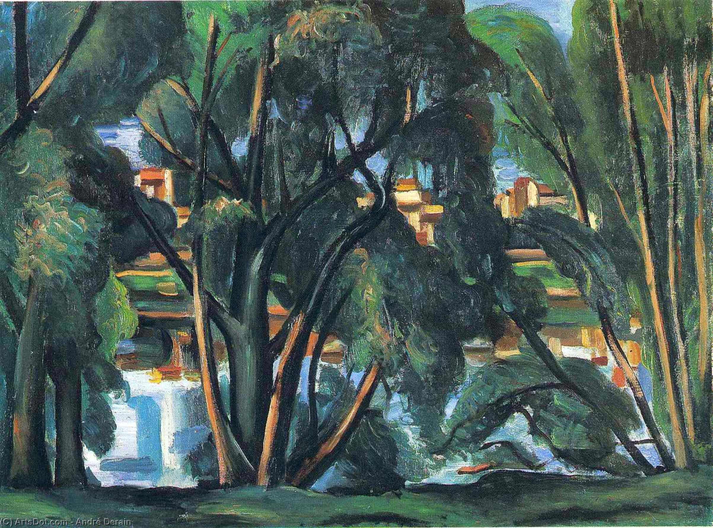 Buy Museum Art Reproductions Trees on the Banks of the Seine, 1913 by André Derain (Inspired By) (1880-1954, France) | ArtsDot.com