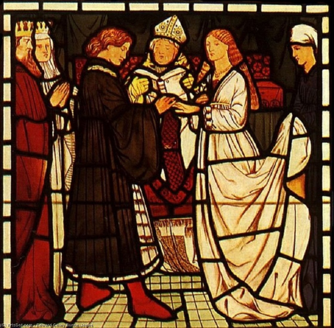 Order Paintings Reproductions The marriage of Tristram and Isoude Les Blanches Mains by Edward Coley Burne-Jones (1833-1898, United Kingdom) | ArtsDot.com