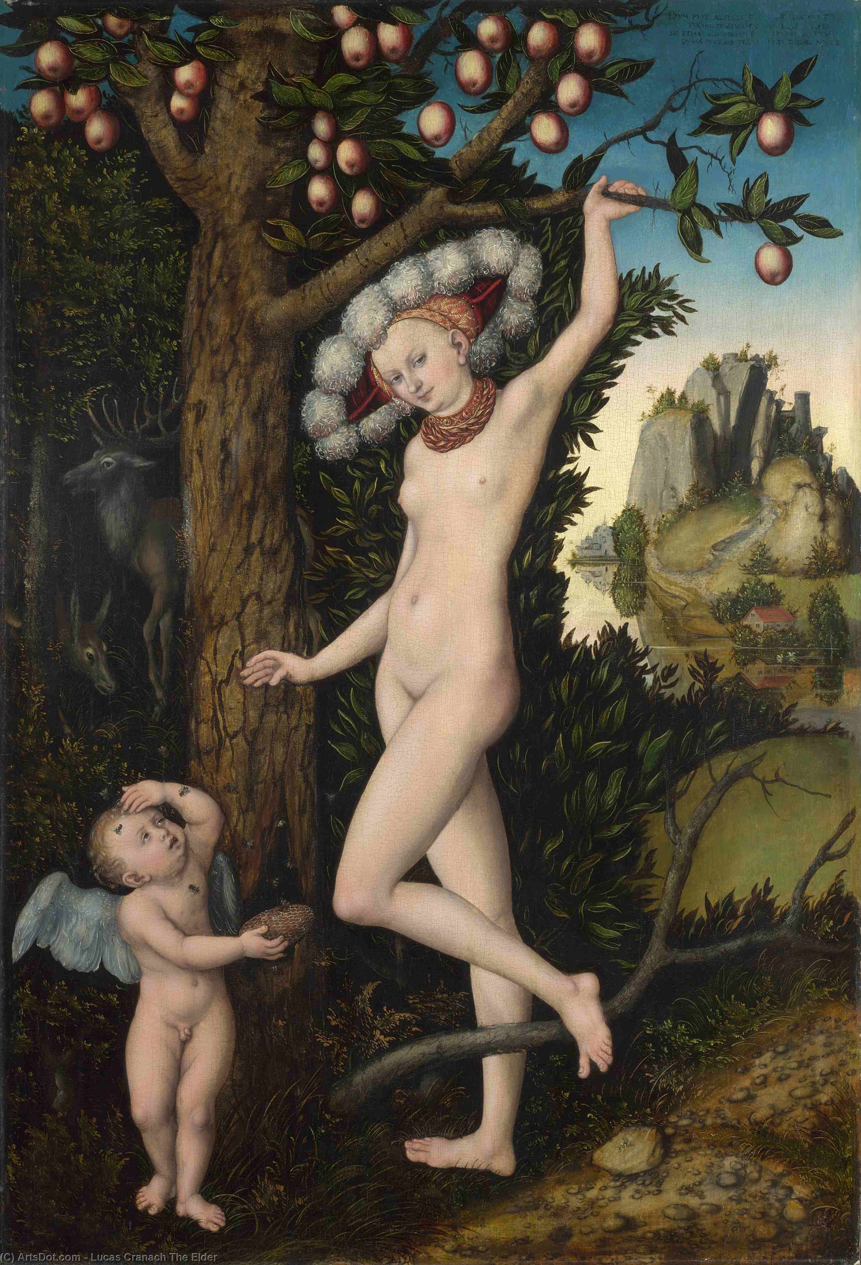Buy Museum Art Reproductions Cupid complaining to Venus., 1525 by Lucas Cranach The Elder (1472-1553, Germany) | ArtsDot.com