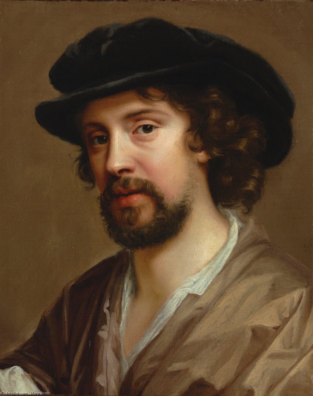 Order Oil Painting Replica Portrait of Charles Beale in a Black Hat by Mary Beale (1633-1699, United Kingdom) | ArtsDot.com
