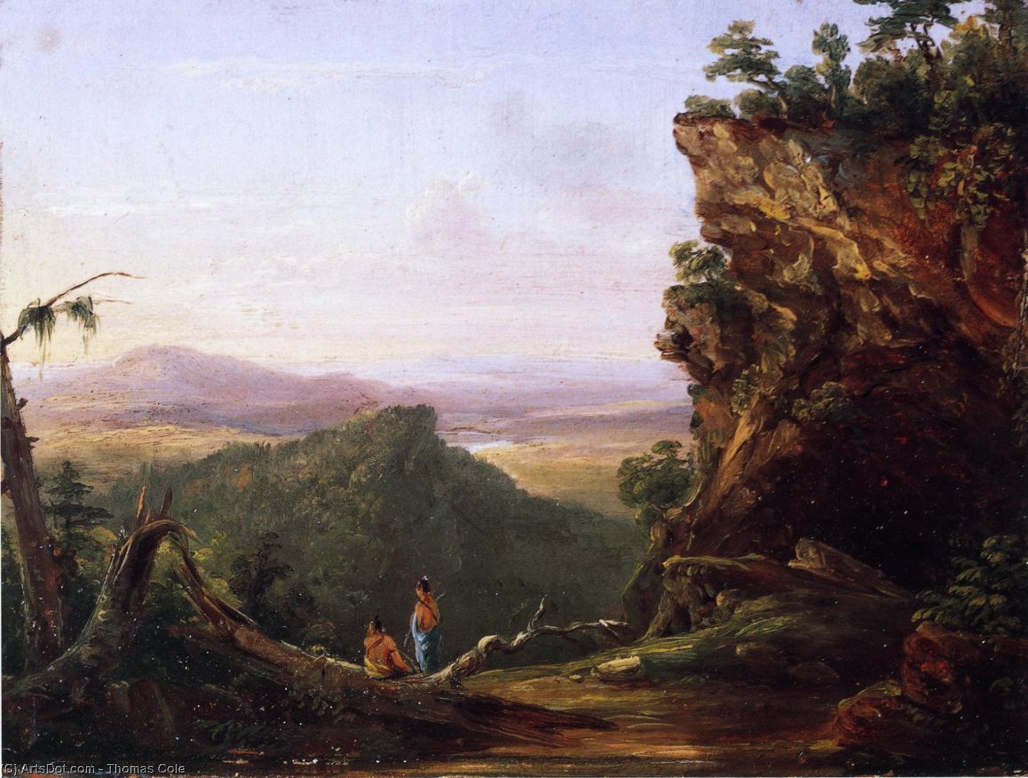 Order Artwork Replica Indians Viewing Landscape by Thomas Cole (1801-1848, United Kingdom) | ArtsDot.com