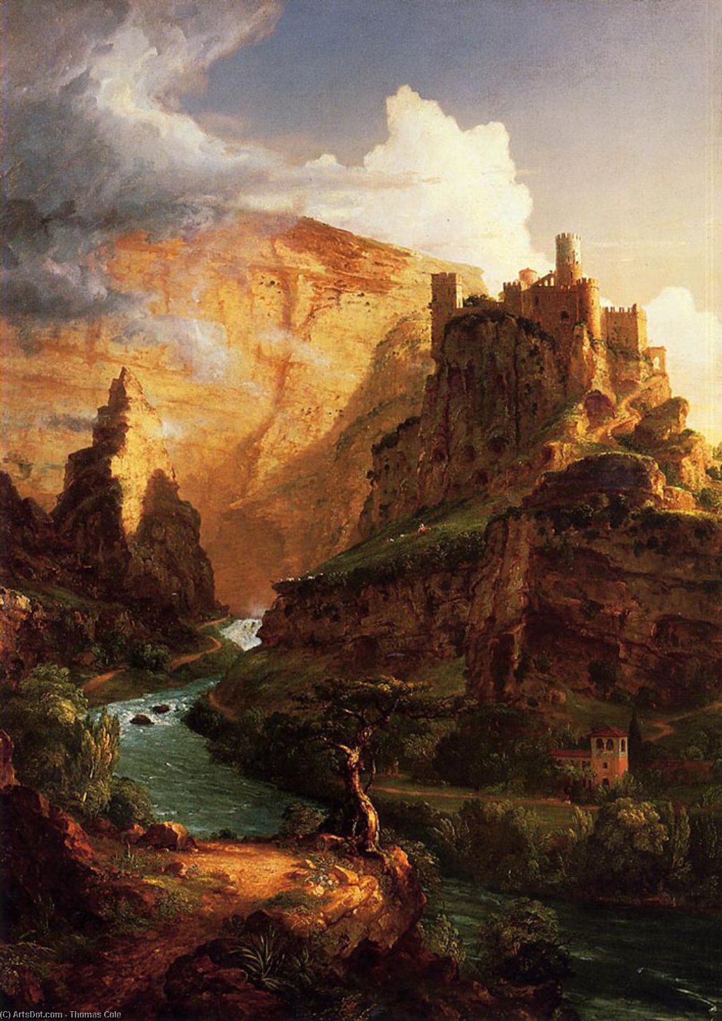 Order Oil Painting Replica Valley of the Vaucluse, 1841 by Thomas Cole (1801-1848, United Kingdom) | ArtsDot.com
