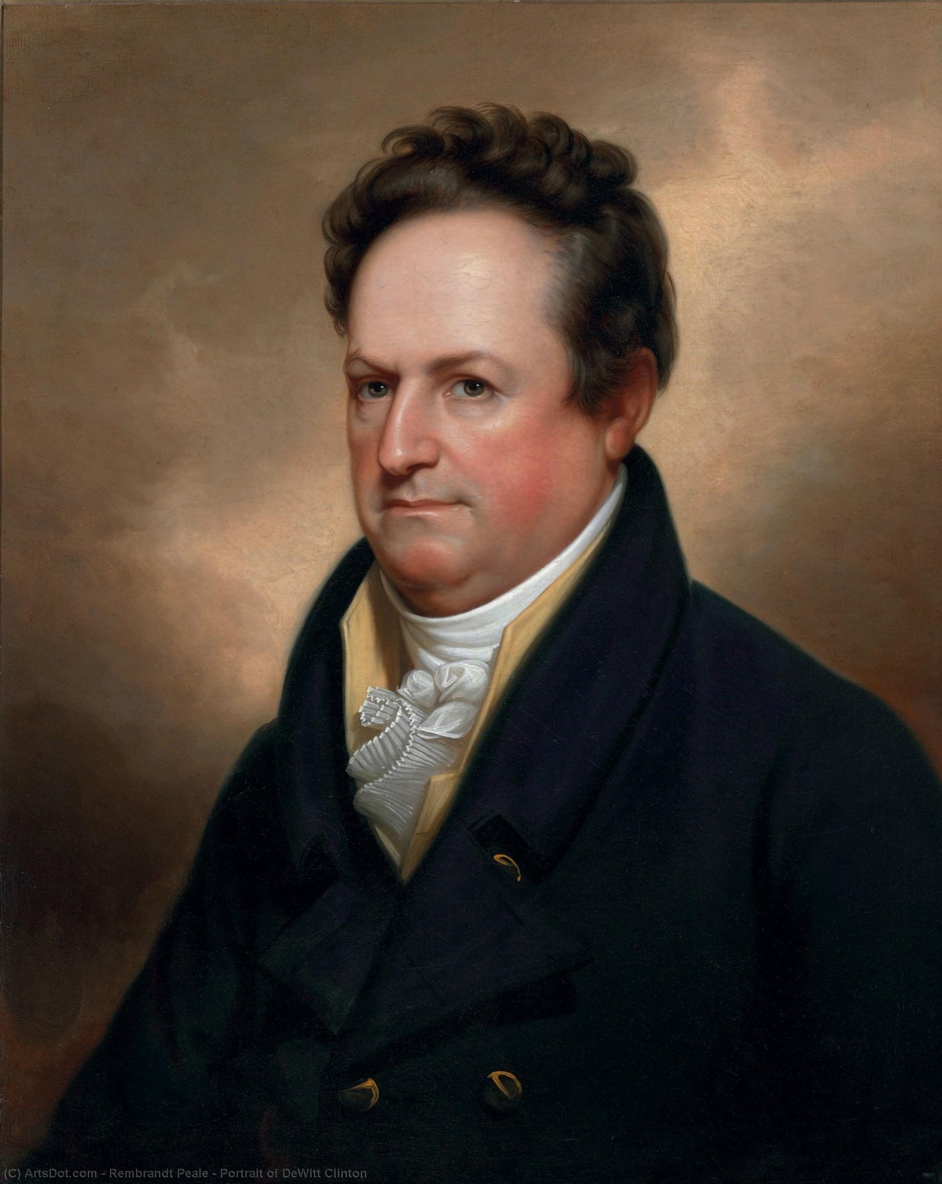 Order Art Reproductions Portrait of DeWitt Clinton by Rembrandt Peale (1778-1860, United States) | ArtsDot.com