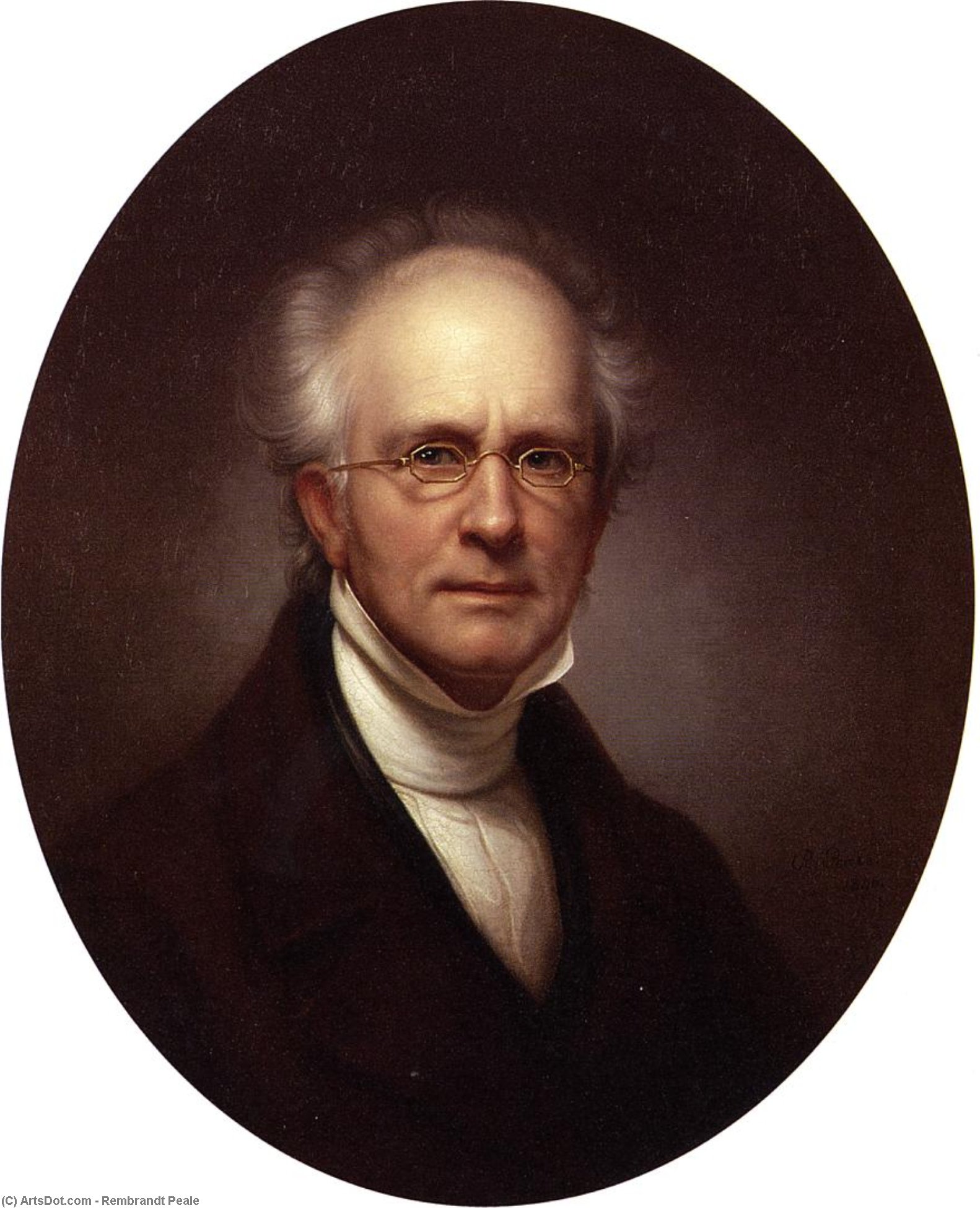 Order Paintings Reproductions Self Portrait 1 by Rembrandt Peale (1778-1860, United States) | ArtsDot.com