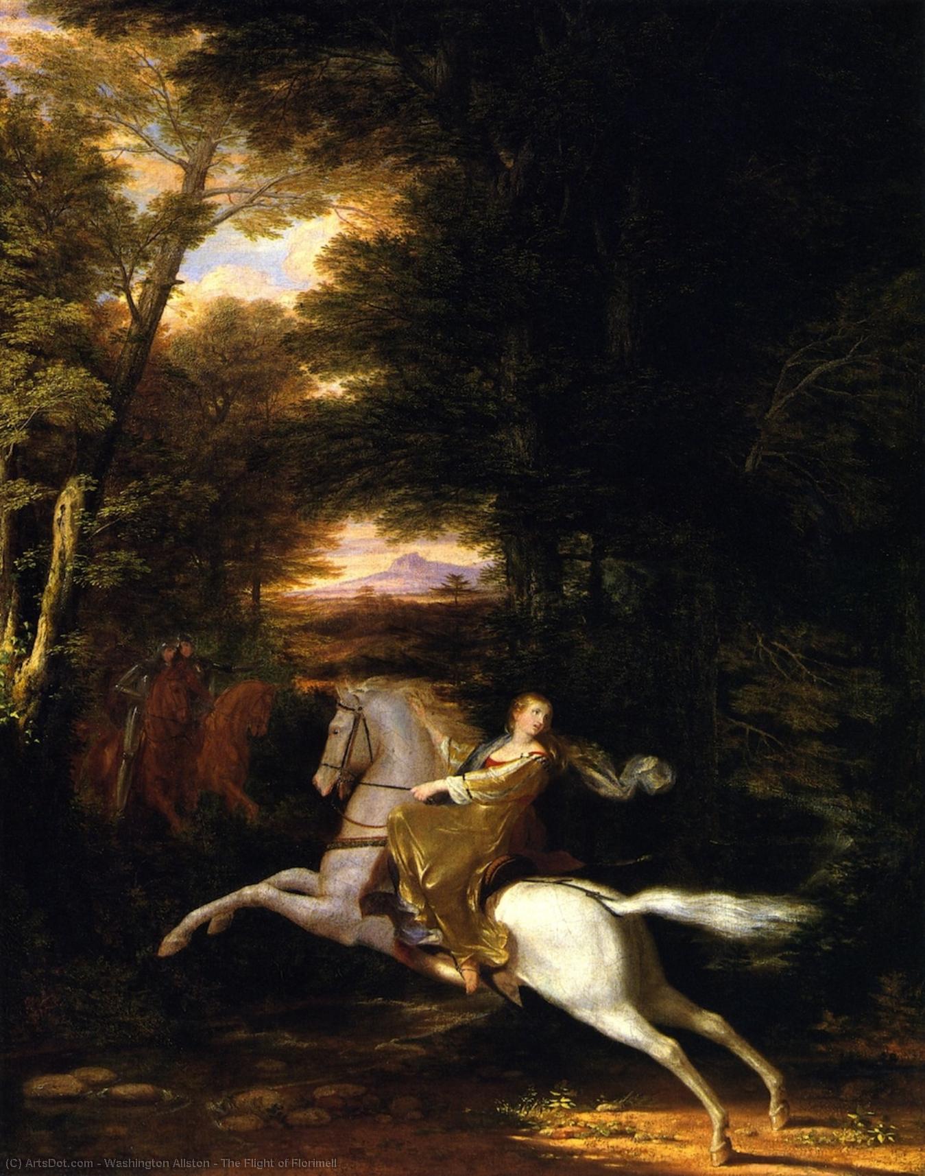 Order Oil Painting Replica The Flight of Florimell, 1819 by Washington Allston (1779-1843, United States) | ArtsDot.com