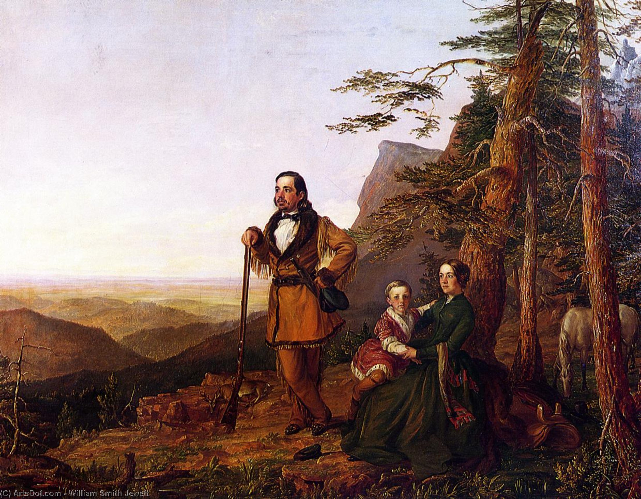 Order Oil Painting Replica The Promised Land - The Grayson Family by William Smith Jewett (1812-1873, United States) | ArtsDot.com