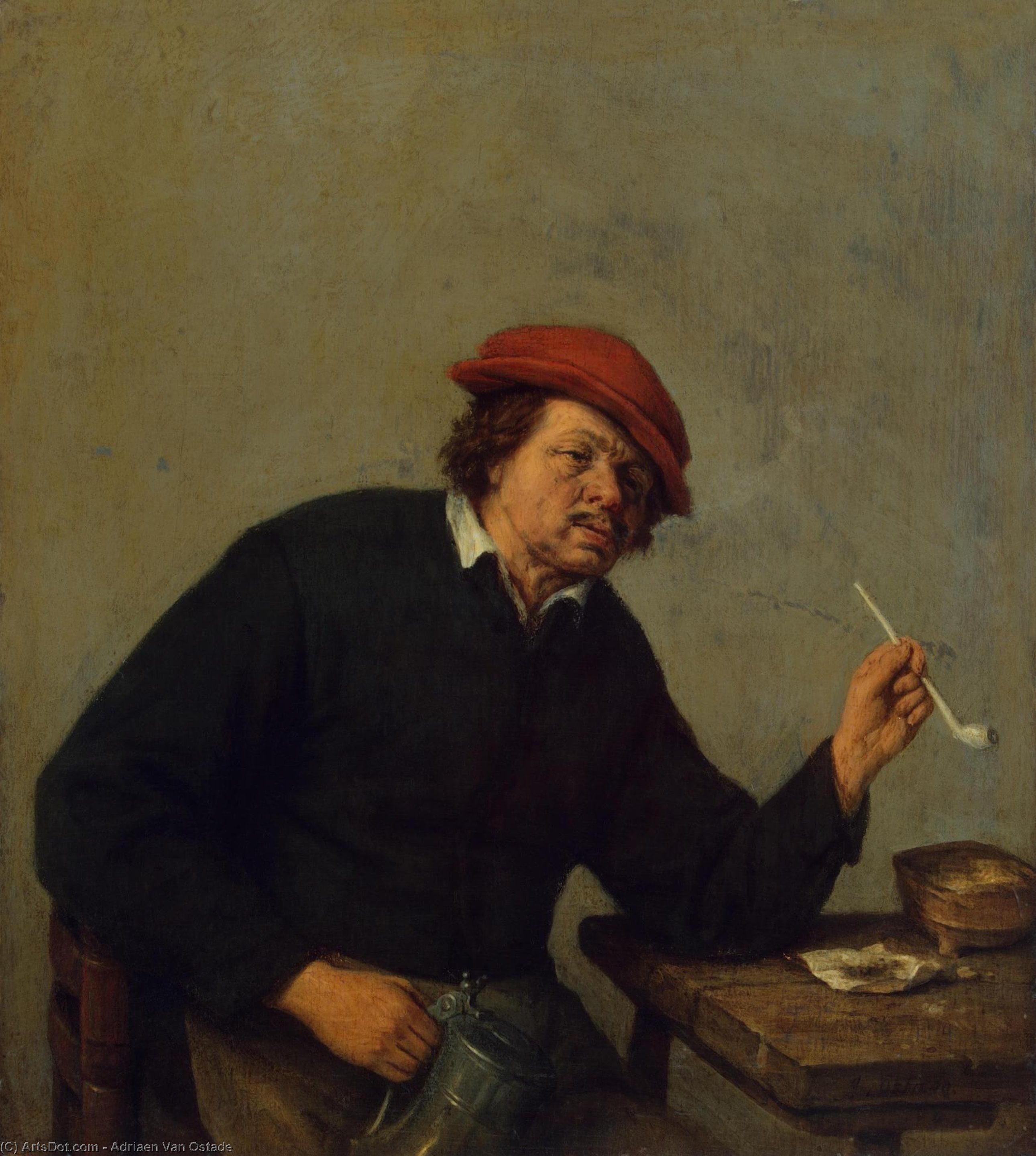 Order Artwork Replica Smoker, 1655 by Adriaen Van Ostade (1610-1685, Netherlands) | ArtsDot.com