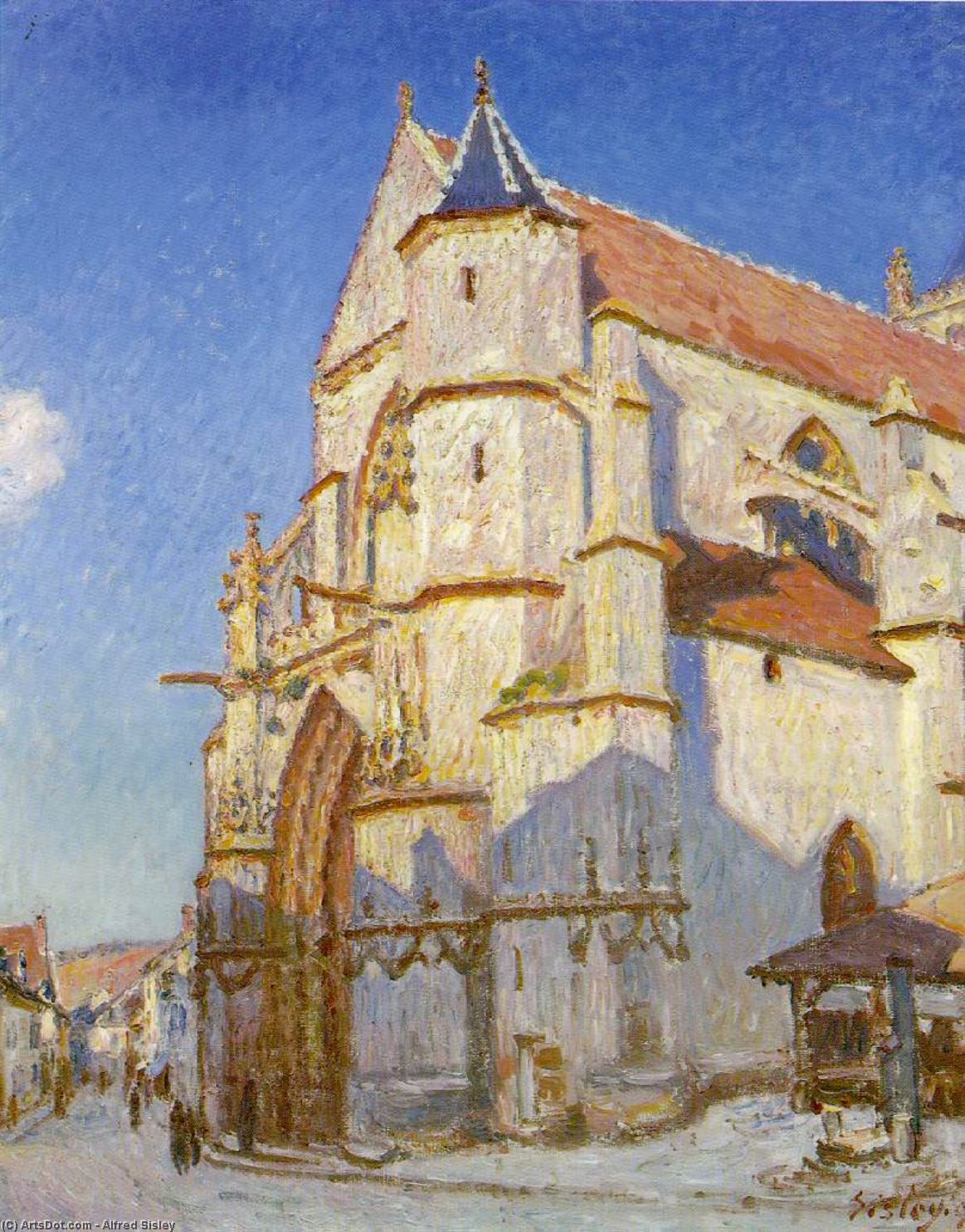 Order Oil Painting Replica The Church at Moret, 1894 by Alfred Sisley (1839-1899, France) | ArtsDot.com