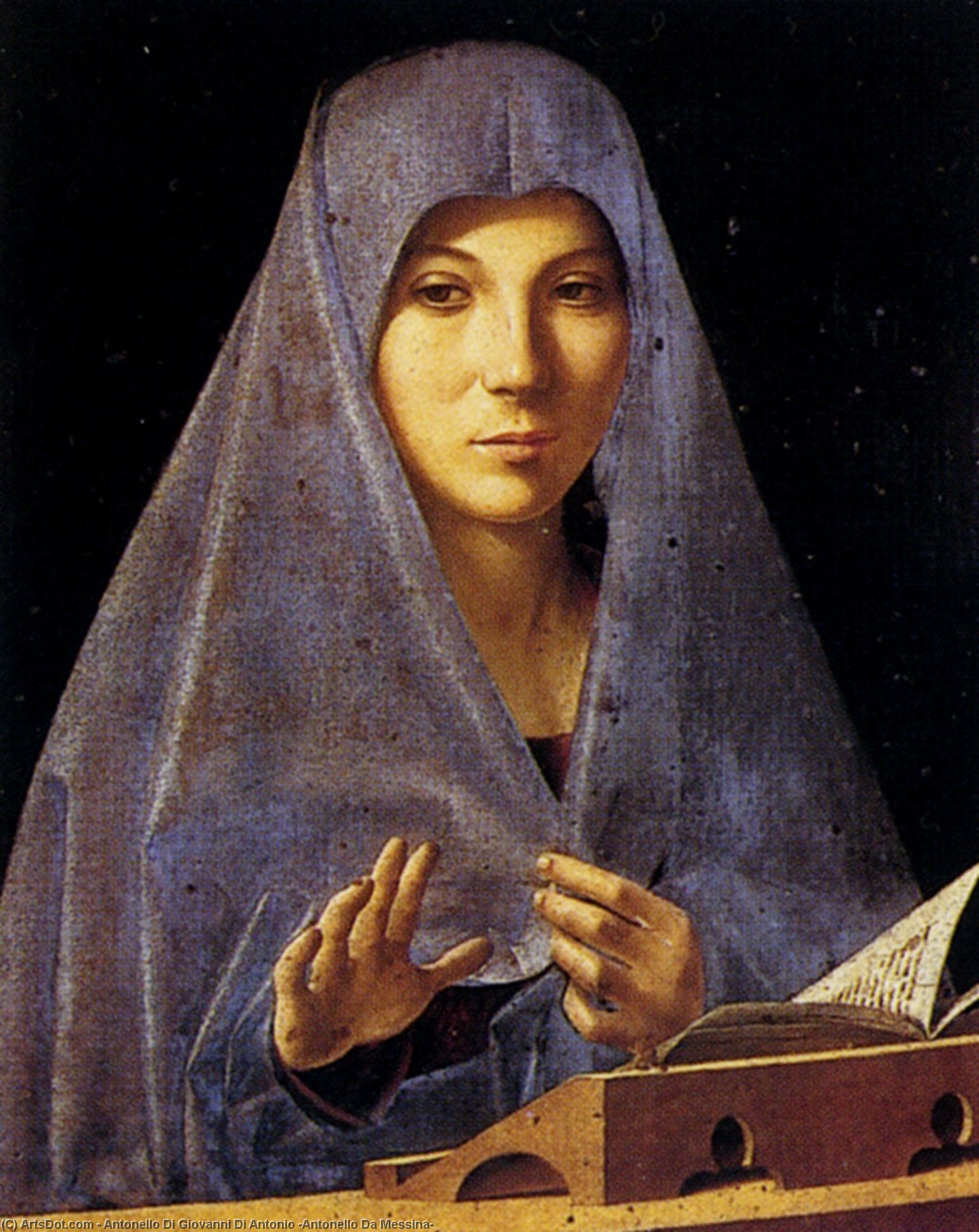 Order Oil Painting Replica Annunciation by Antonello Di Giovanni Di Antonio (Antonello Da Messina) (1430-1479, Italy) | ArtsDot.com