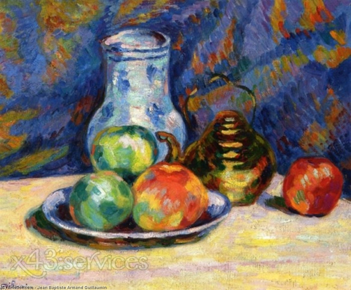 Buy Museum Art Reproductions Still Life with Apples, 1895 by Jean Baptiste Armand Guillaumin (1841-1927, France) | ArtsDot.com