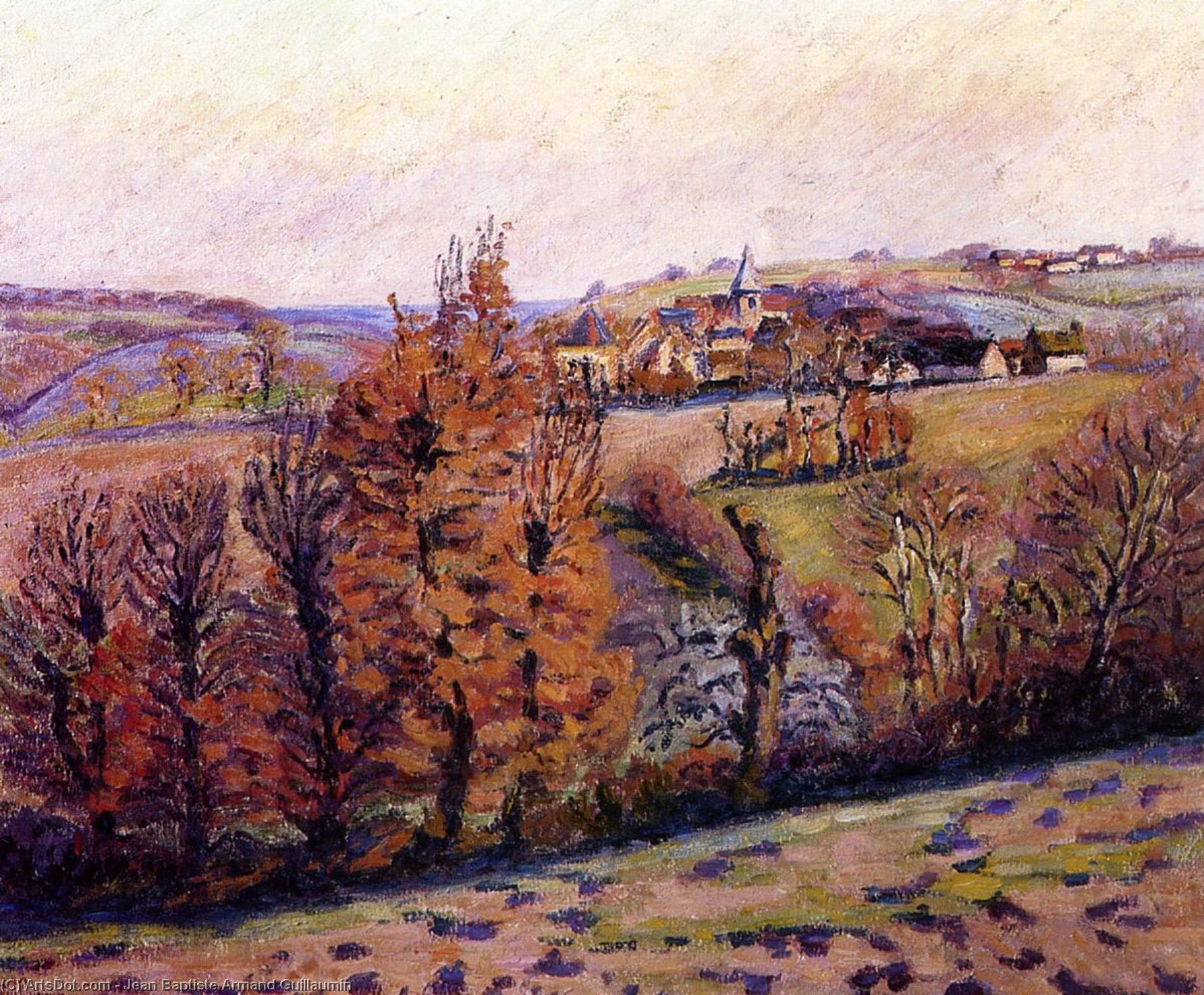 Order Oil Painting Replica The Village of Crozant by Jean Baptiste Armand Guillaumin (1841-1927, France) | ArtsDot.com