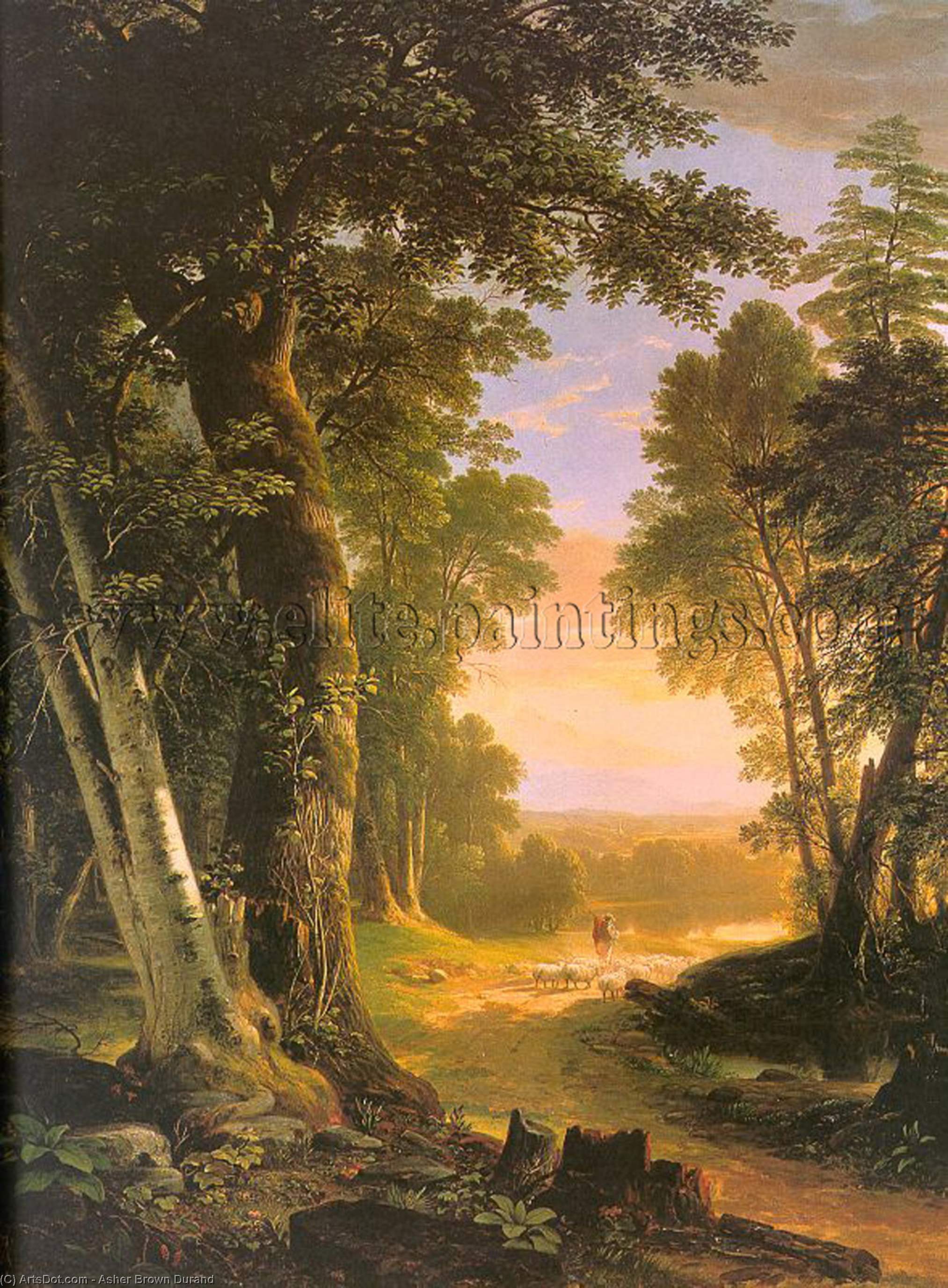 Buy Museum Art Reproductions The Beeches by Asher Brown Durand (1796-1886, United States) | ArtsDot.com