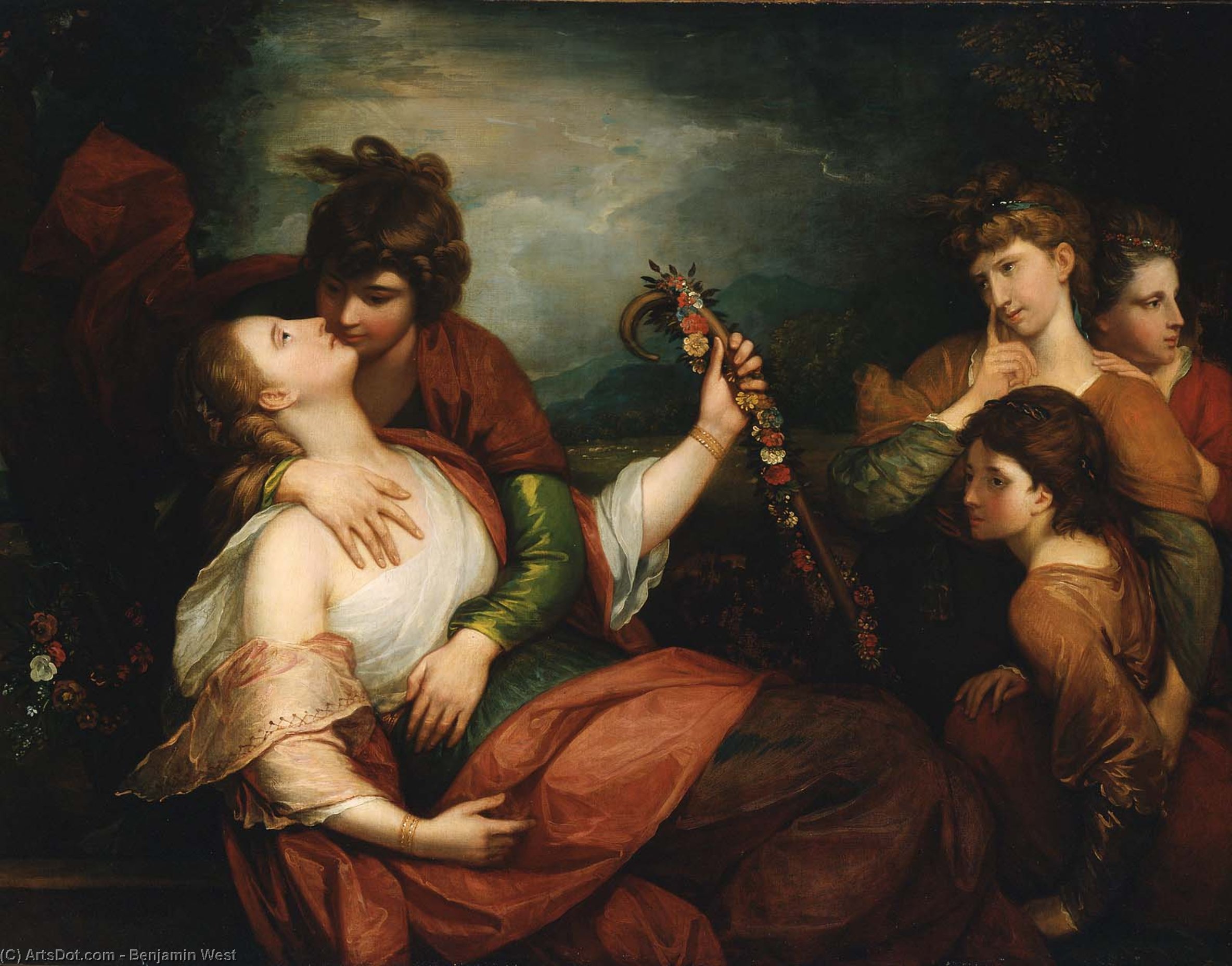 Buy Museum Art Reproductions The Stolen Kiss by Benjamin West (1738-1820, United States) | ArtsDot.com