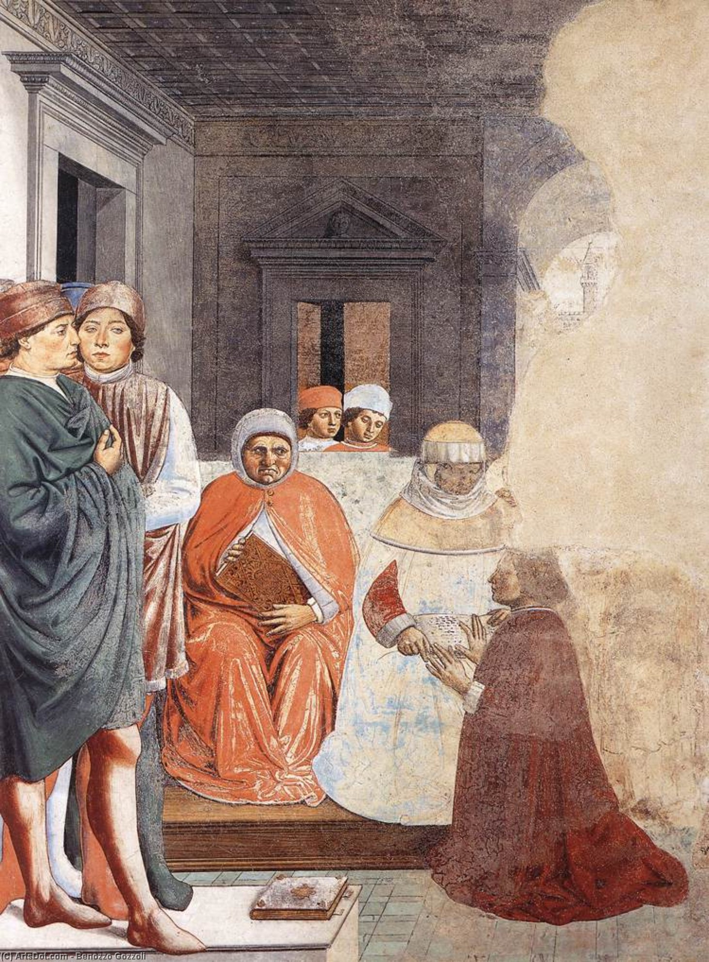 Order Oil Painting Replica St Augustine at the University of Carthage (scene 2, north wall), 1464 by Benozzo Gozzoli (1420-1497, Italy) | ArtsDot.com