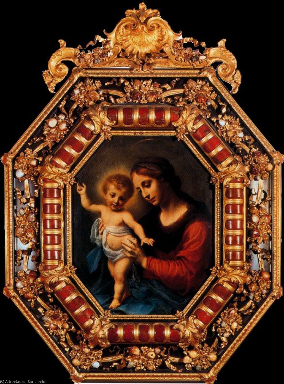 Order Paintings Reproductions Virgin with Child by Carlo Dolci (1616-1686, Italy) | ArtsDot.com