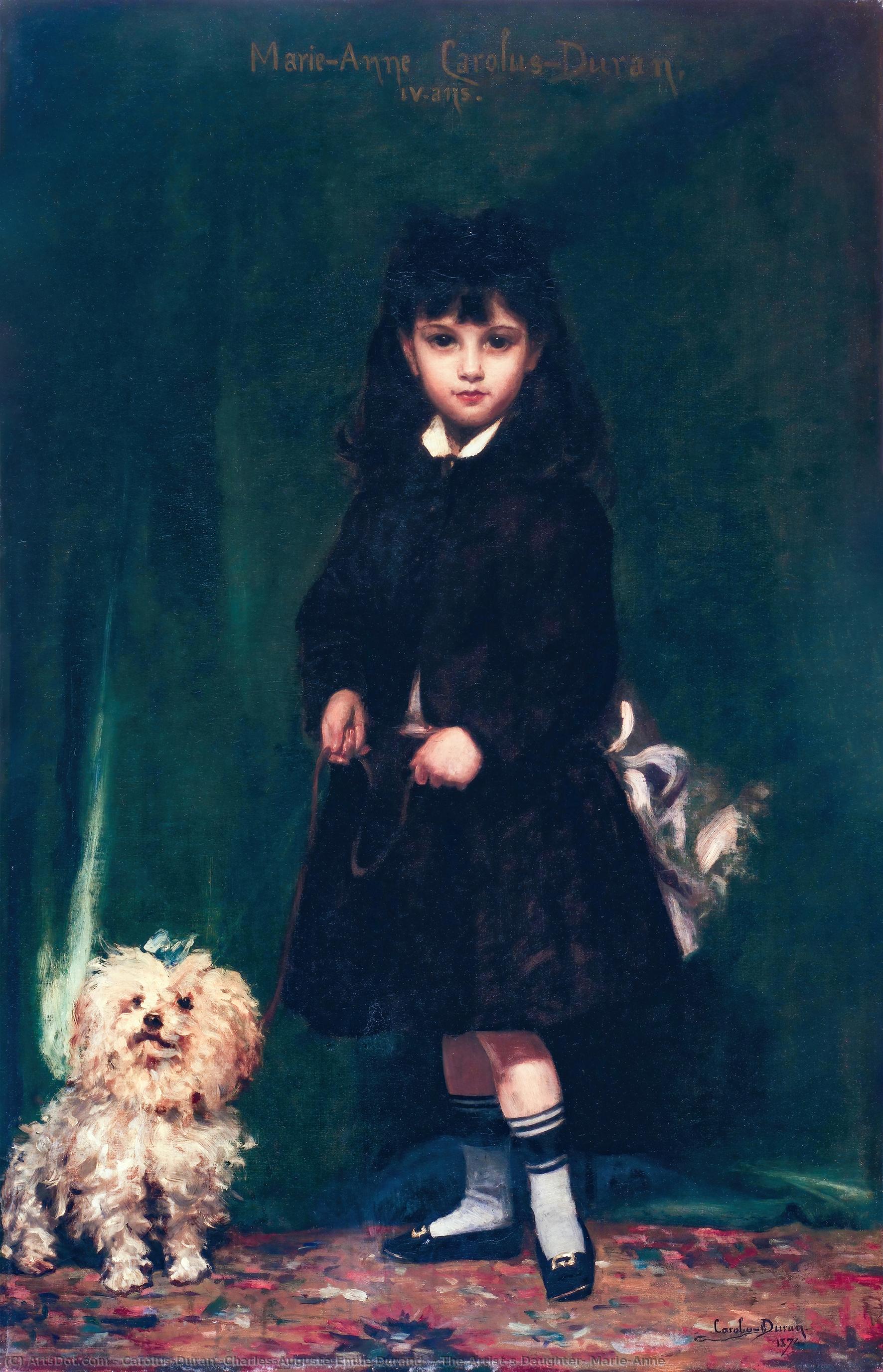 Order Paintings Reproductions The Artist`s Daughter, Marie-Anne by Carolus-Duran (Charles-Auguste-Emile Durand) (1837-1917) | ArtsDot.com