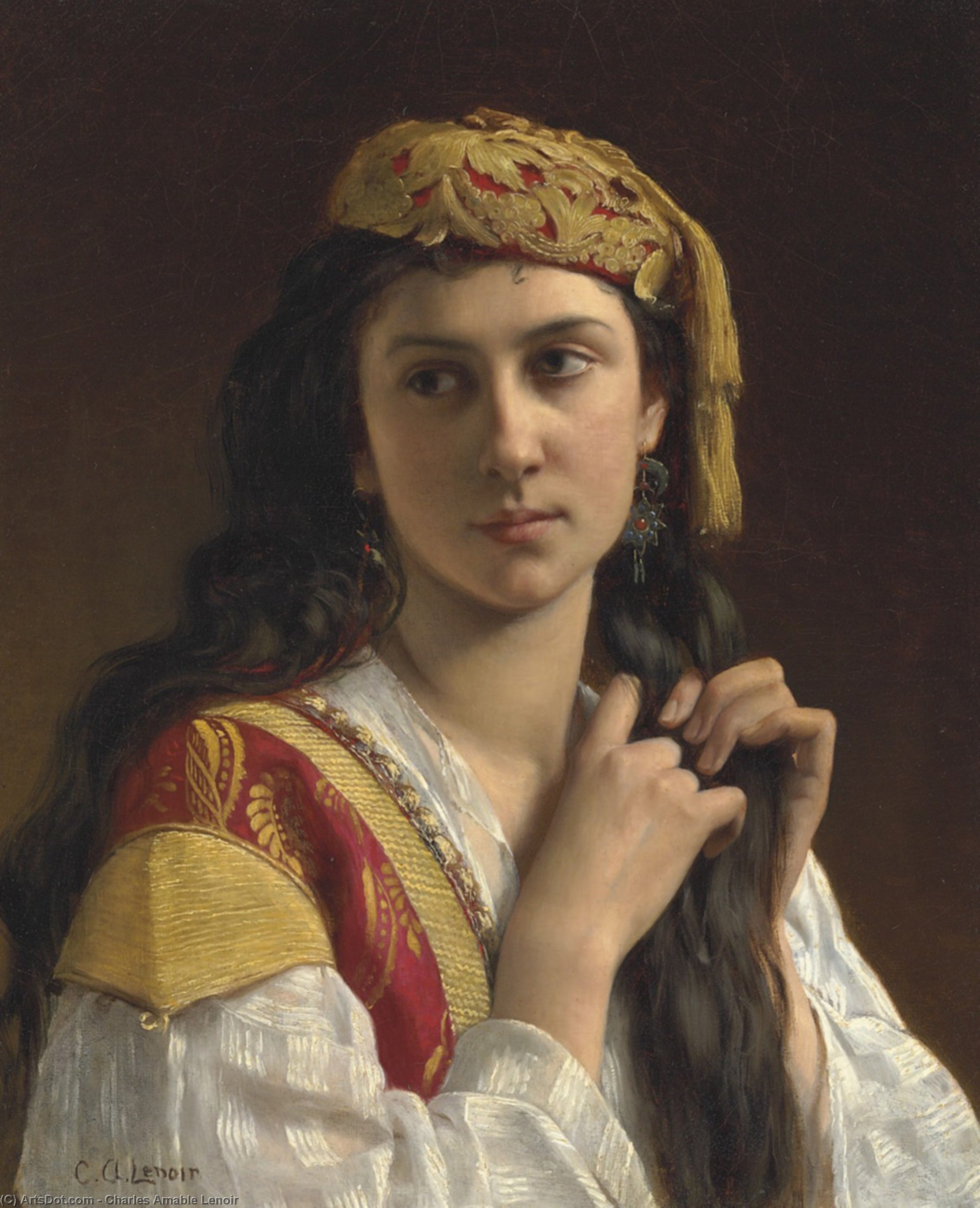 Buy Museum Art Reproductions Jeune Fille Grecque by Charles Amable Lenoir (1860-1926, France) | ArtsDot.com