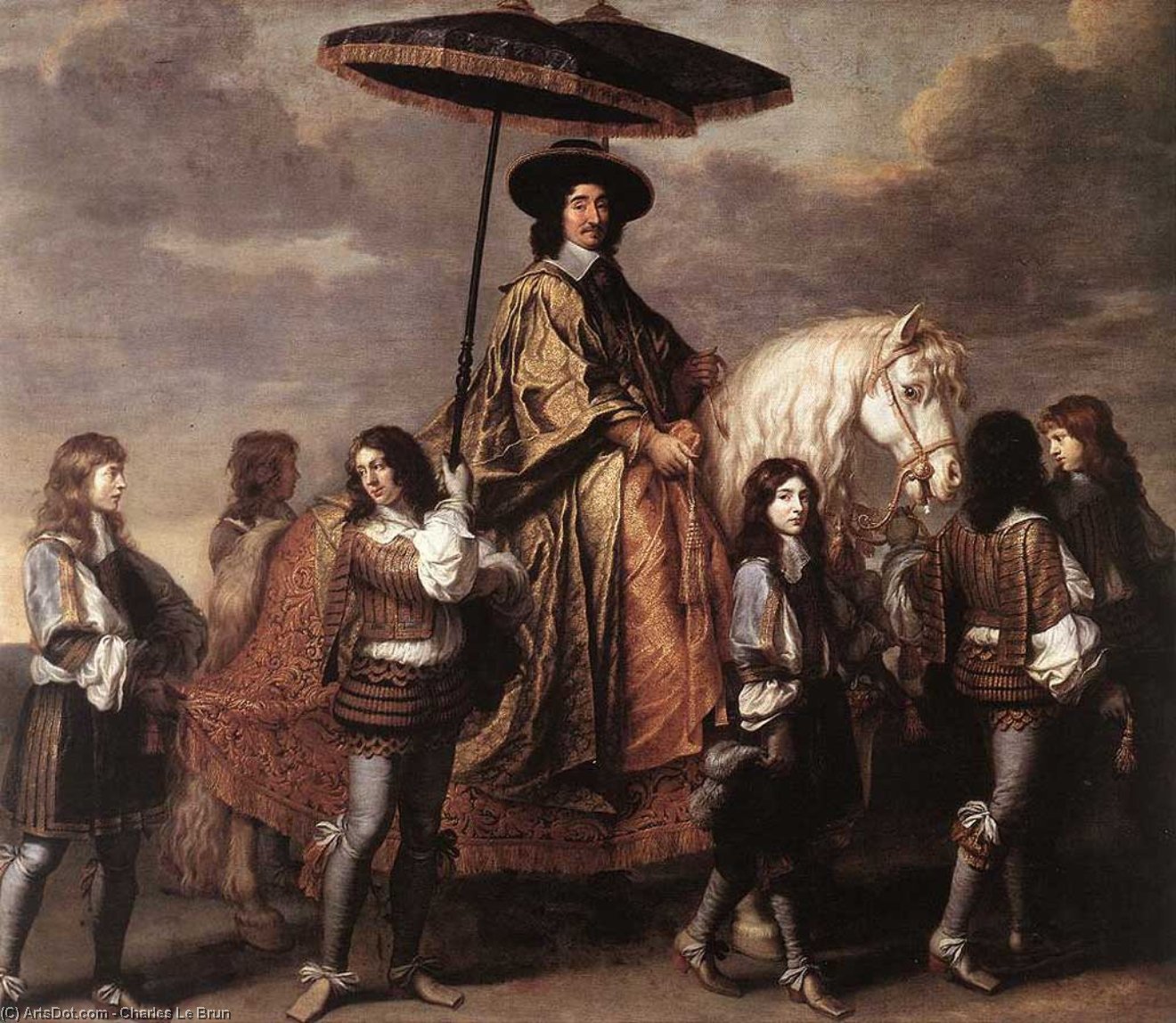 Order Art Reproductions Chancellor Séguier at the Entry of Louis XIV into Paris in 1660 by Charles Le Brun (1619-1690, France) | ArtsDot.com
